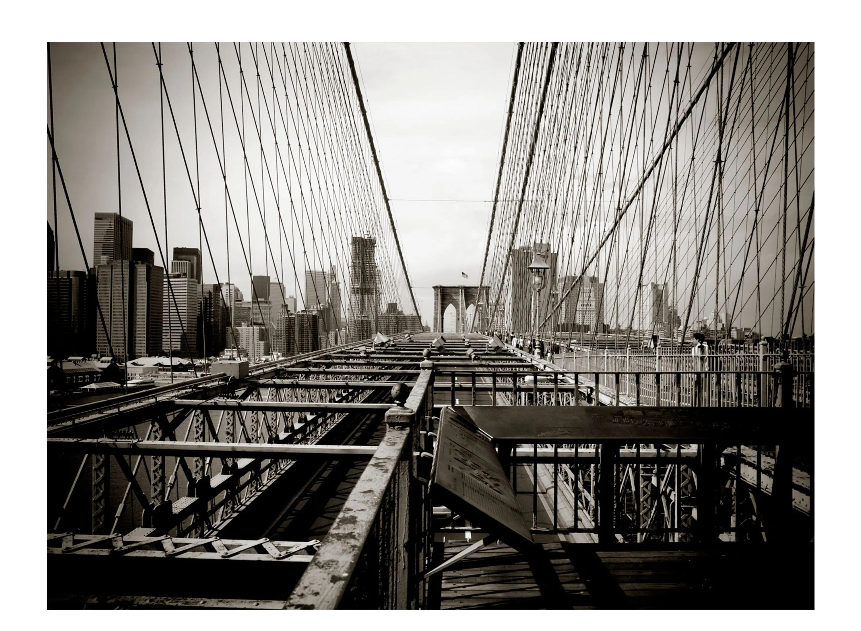 City Bridge Gallery-Wrapped Canvas Wall Art