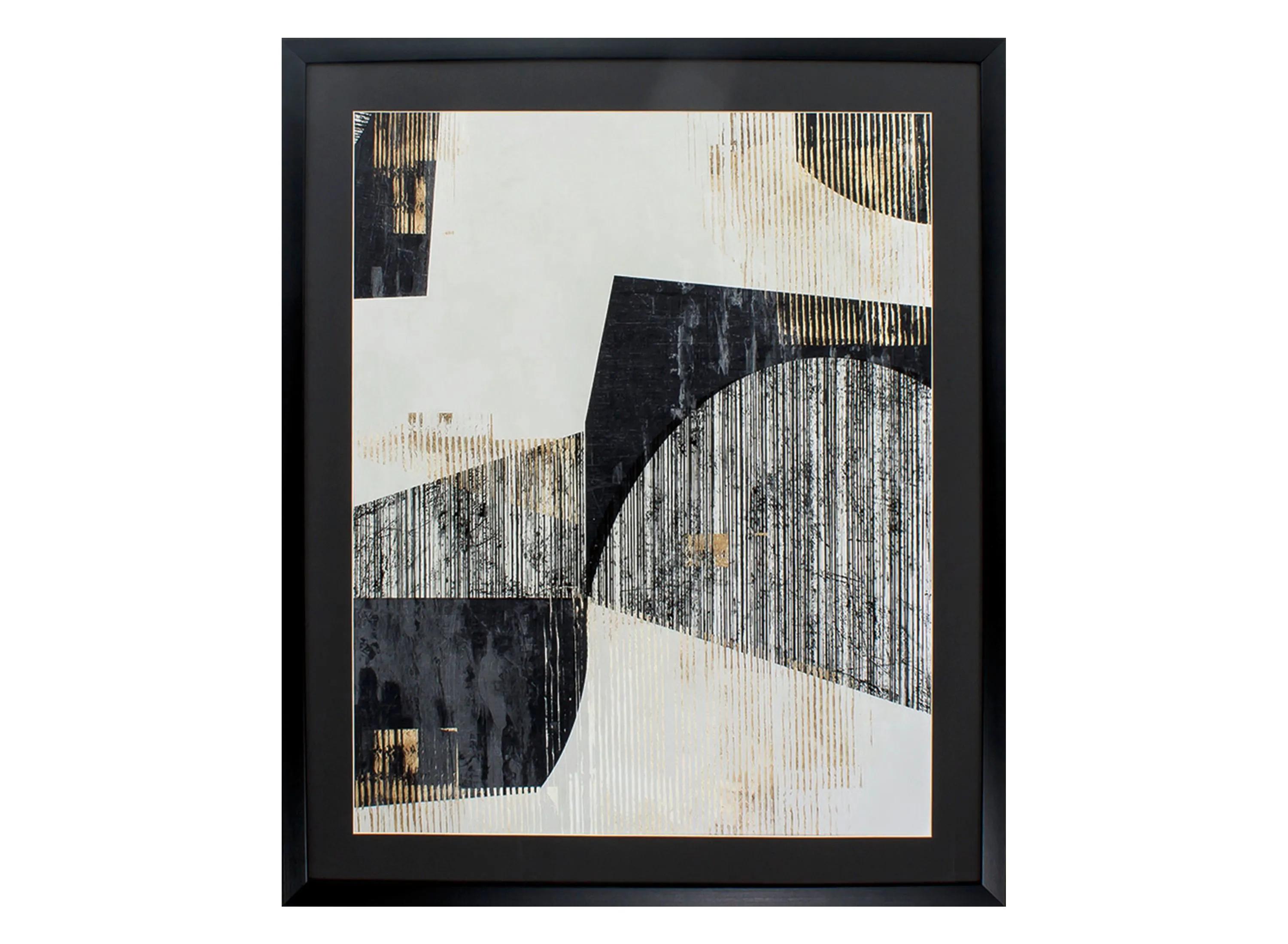 Black and Gold Lines I Wall Art