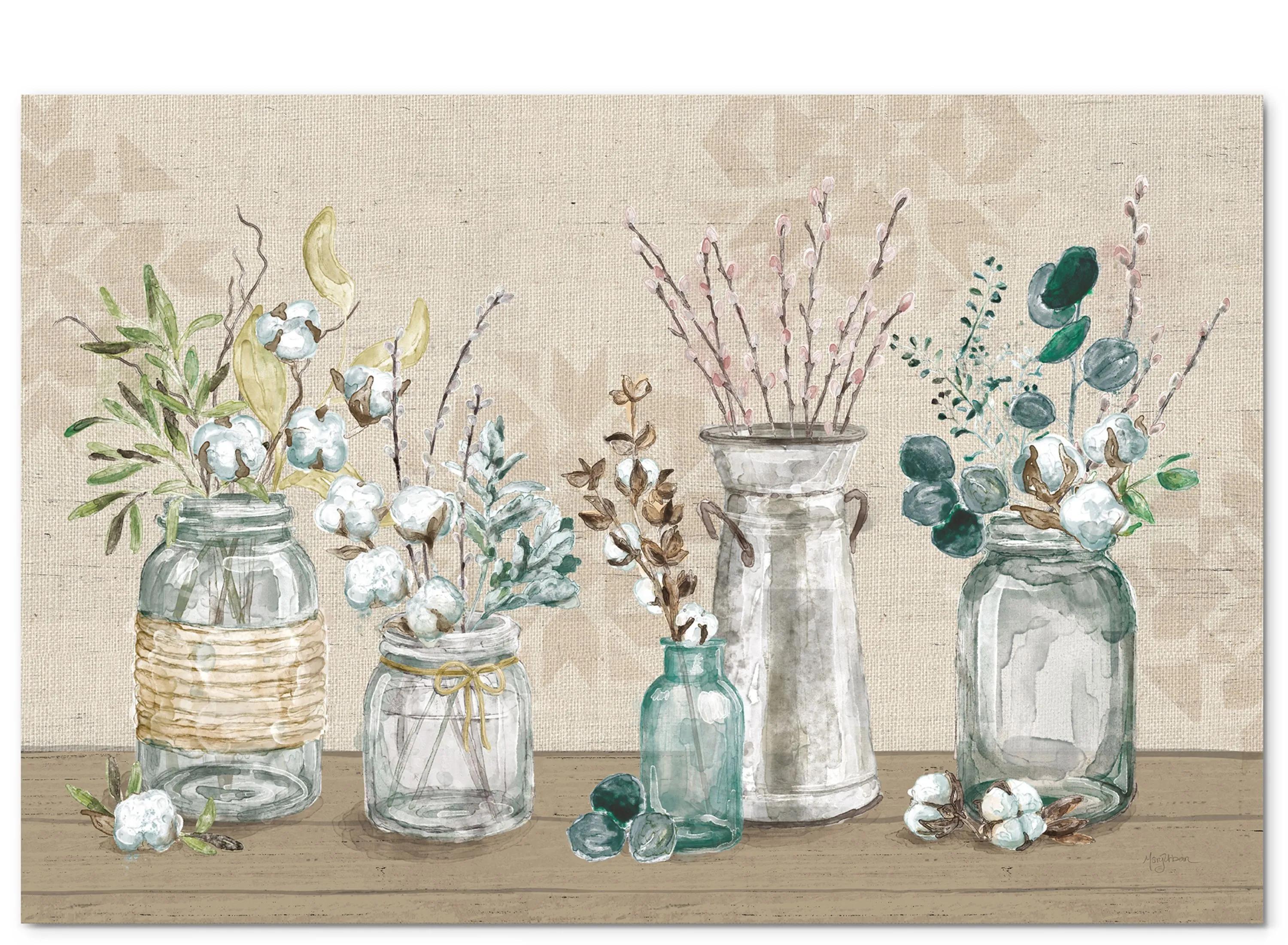 120484920 Cotton Bouquet I Gallery Wrapped Canvas sku 120484920