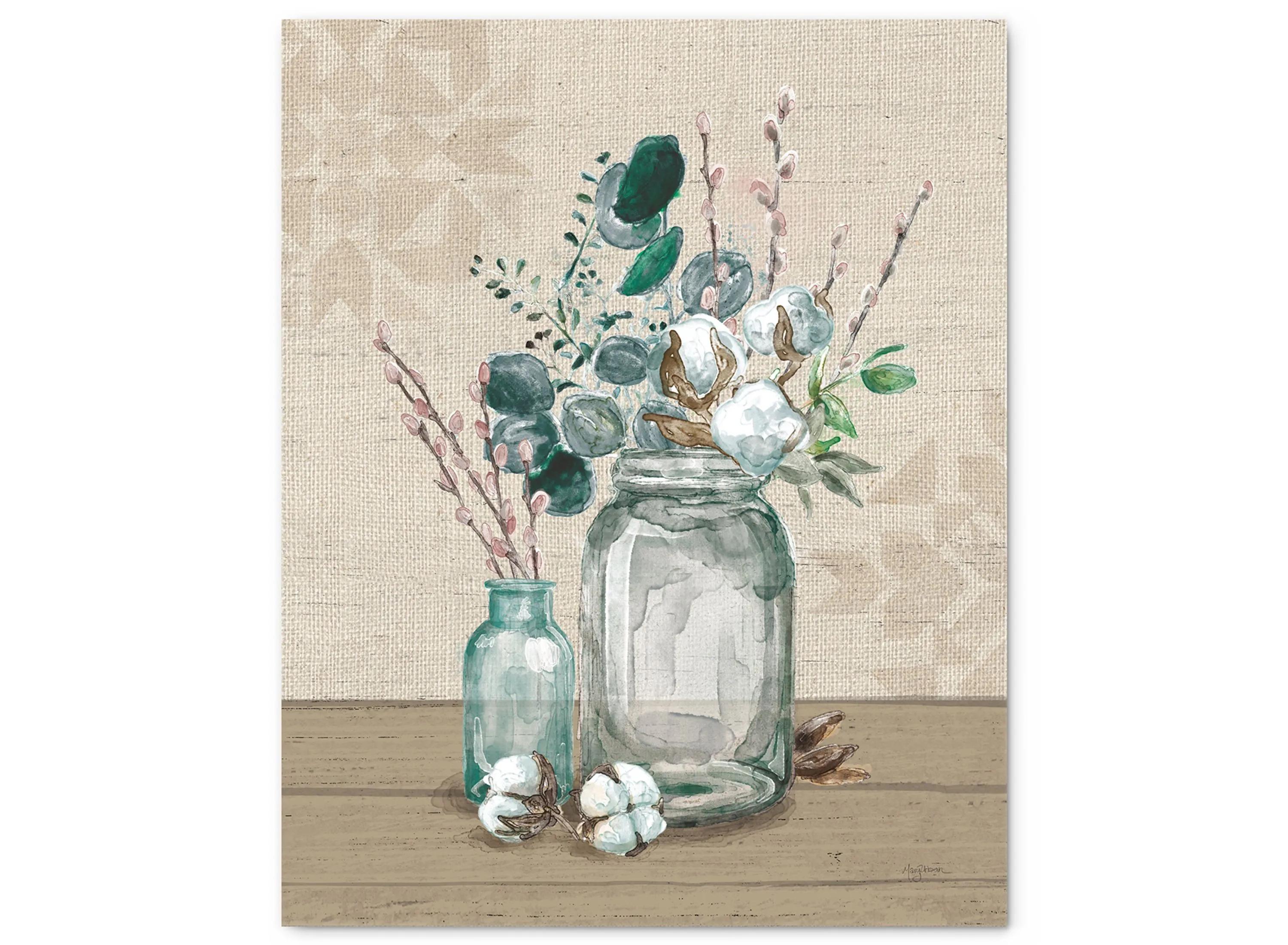 Cotton Bouquet II Gallery Wrapped Canvas