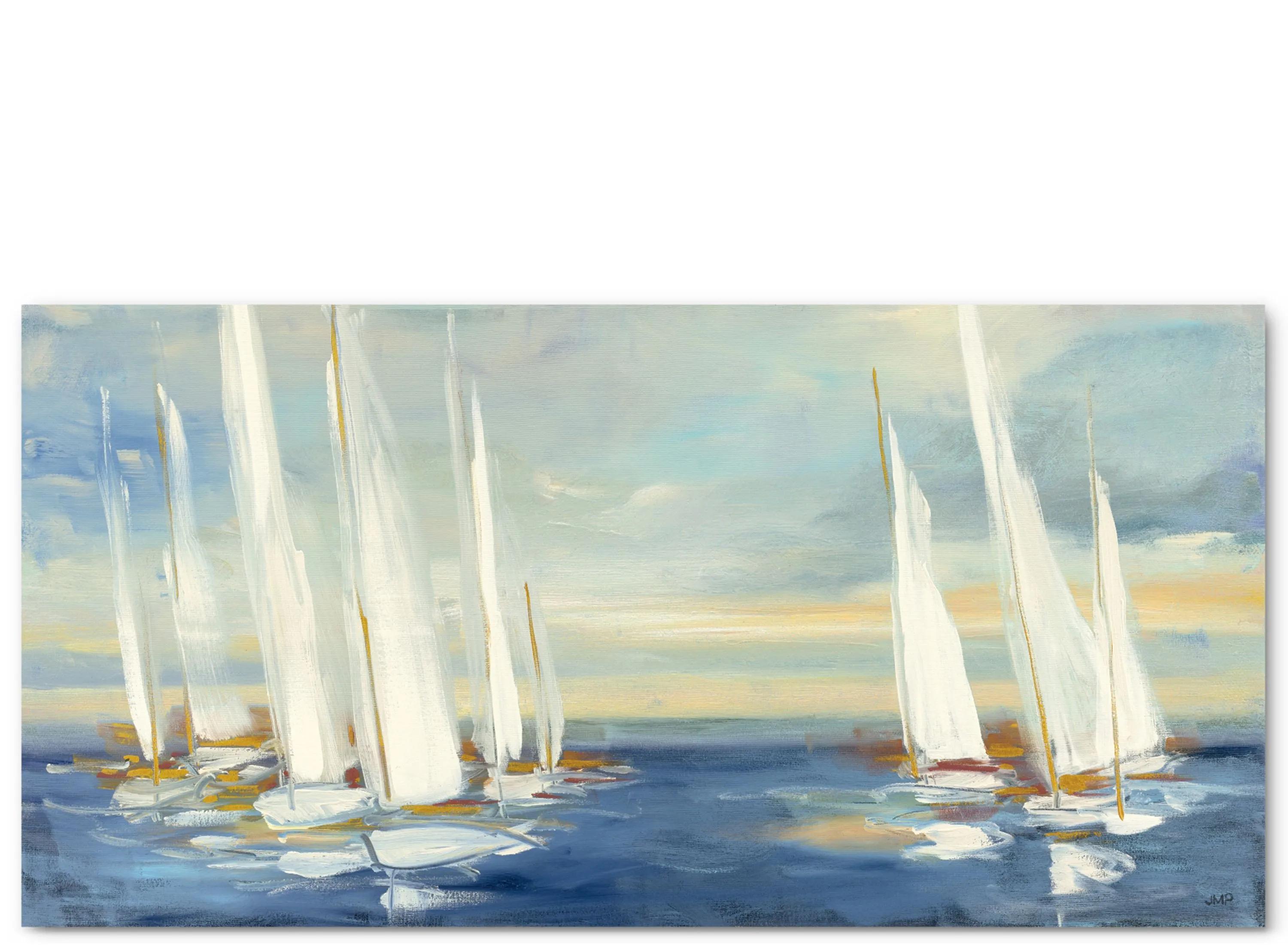 120485280 Summer Regatta Sunset Gallery Wrapped Canvas sku 120485280