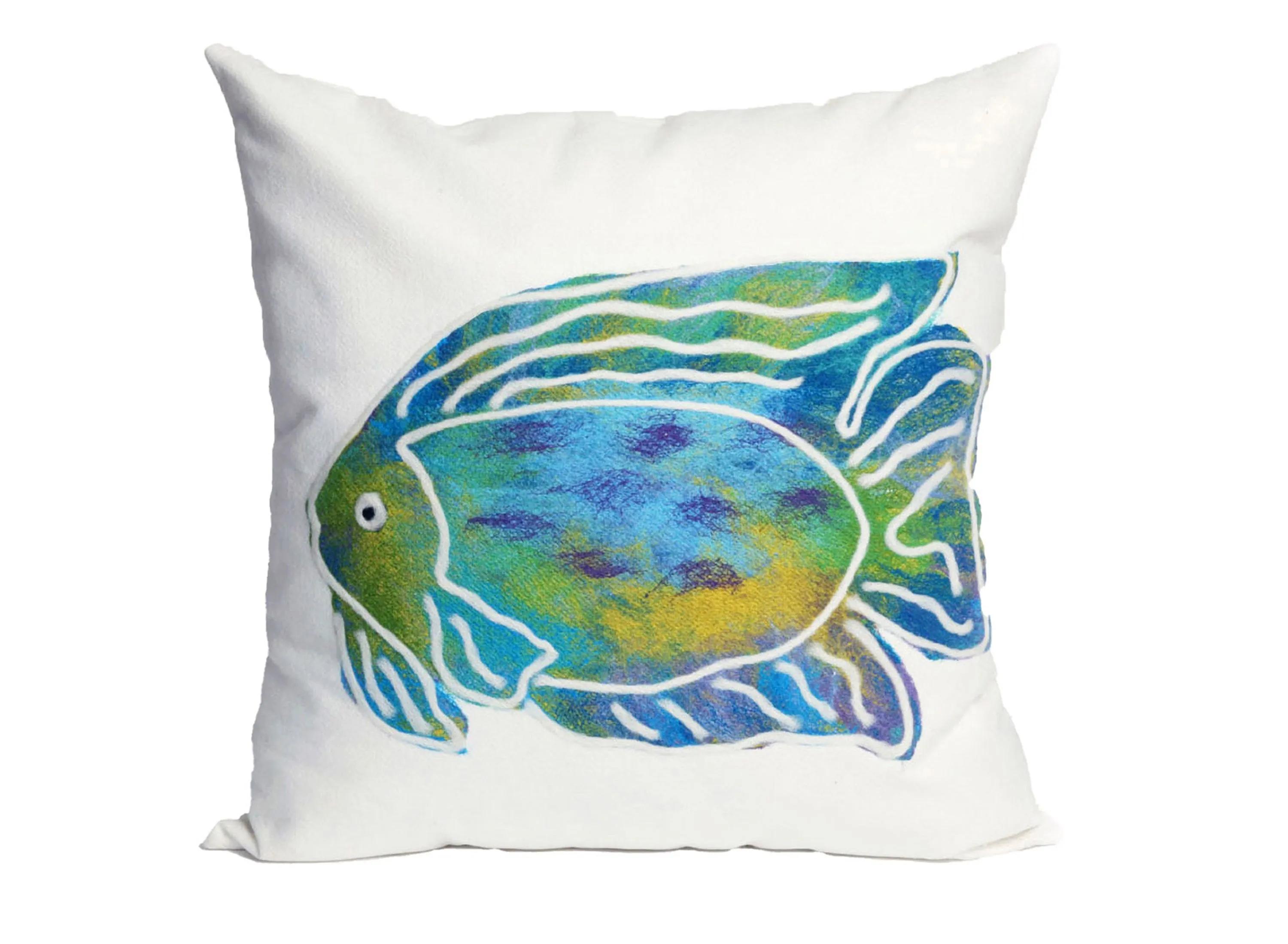 Liora Manne Visions II Batik Fish Pillow