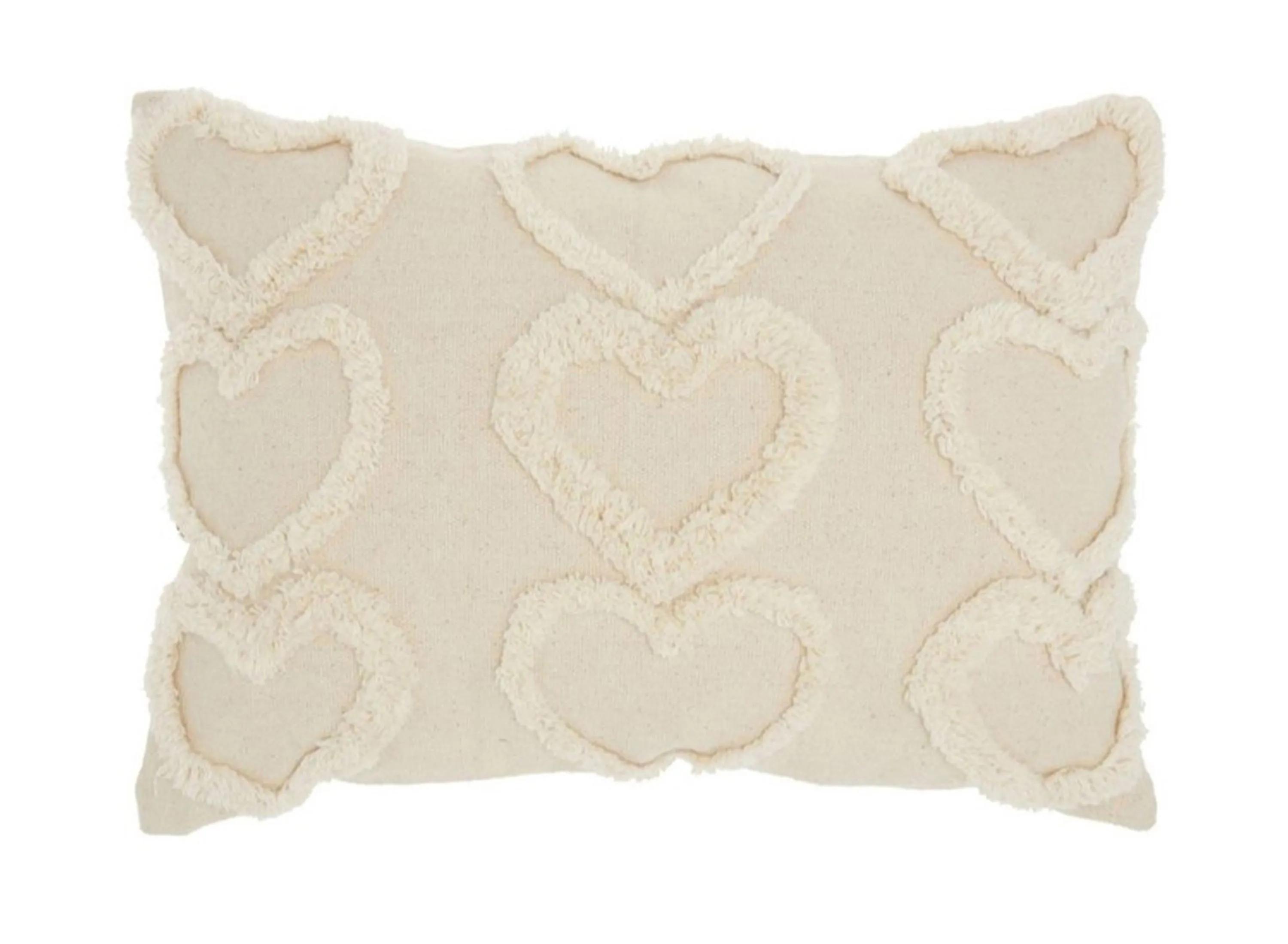 Mina Victory Raised Hearts Throw Pillow