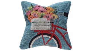 Liora Manne Frontporch Bike Ride Pillow