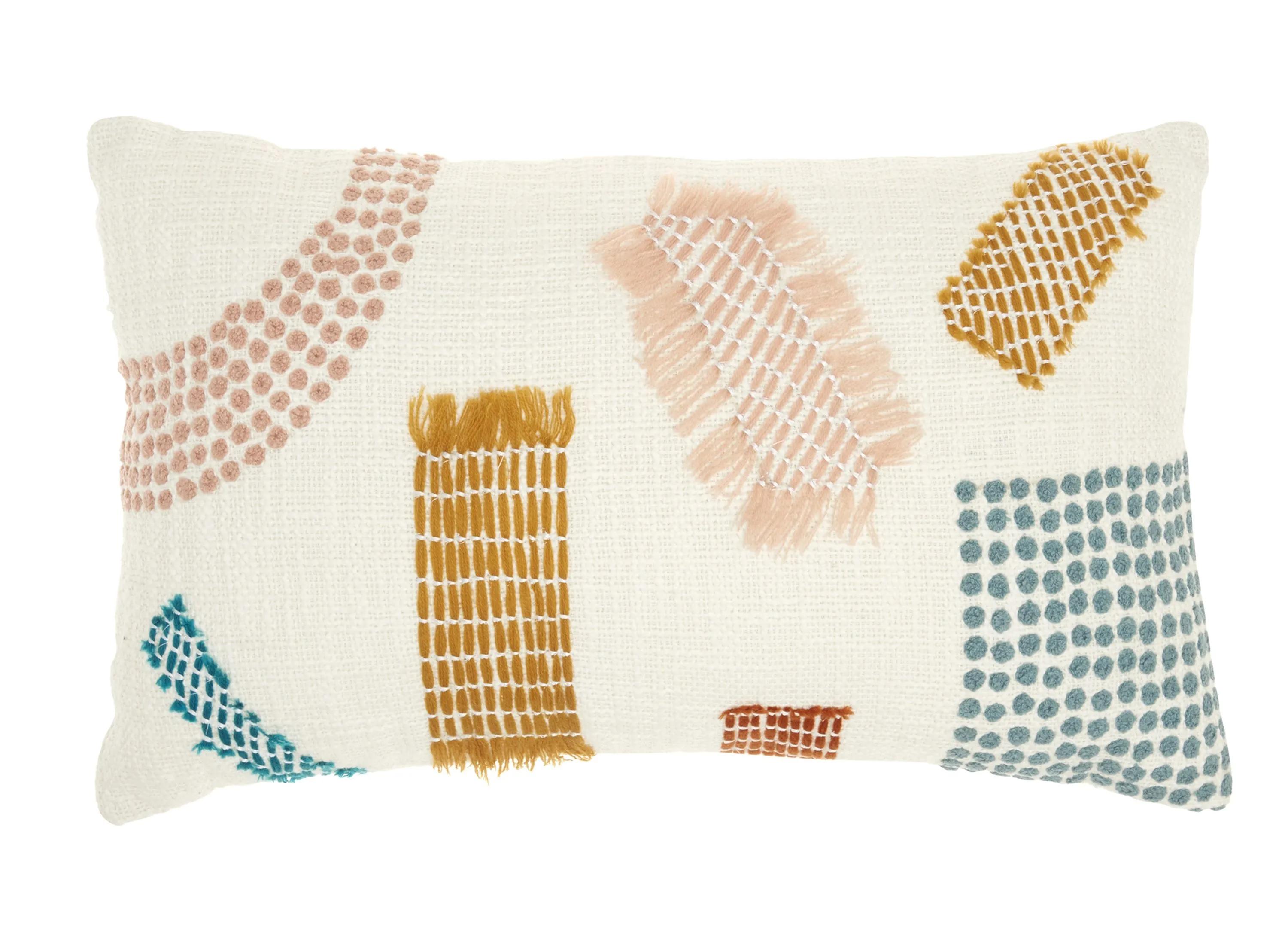 Mina Victory Woven Patches Throw Pillow