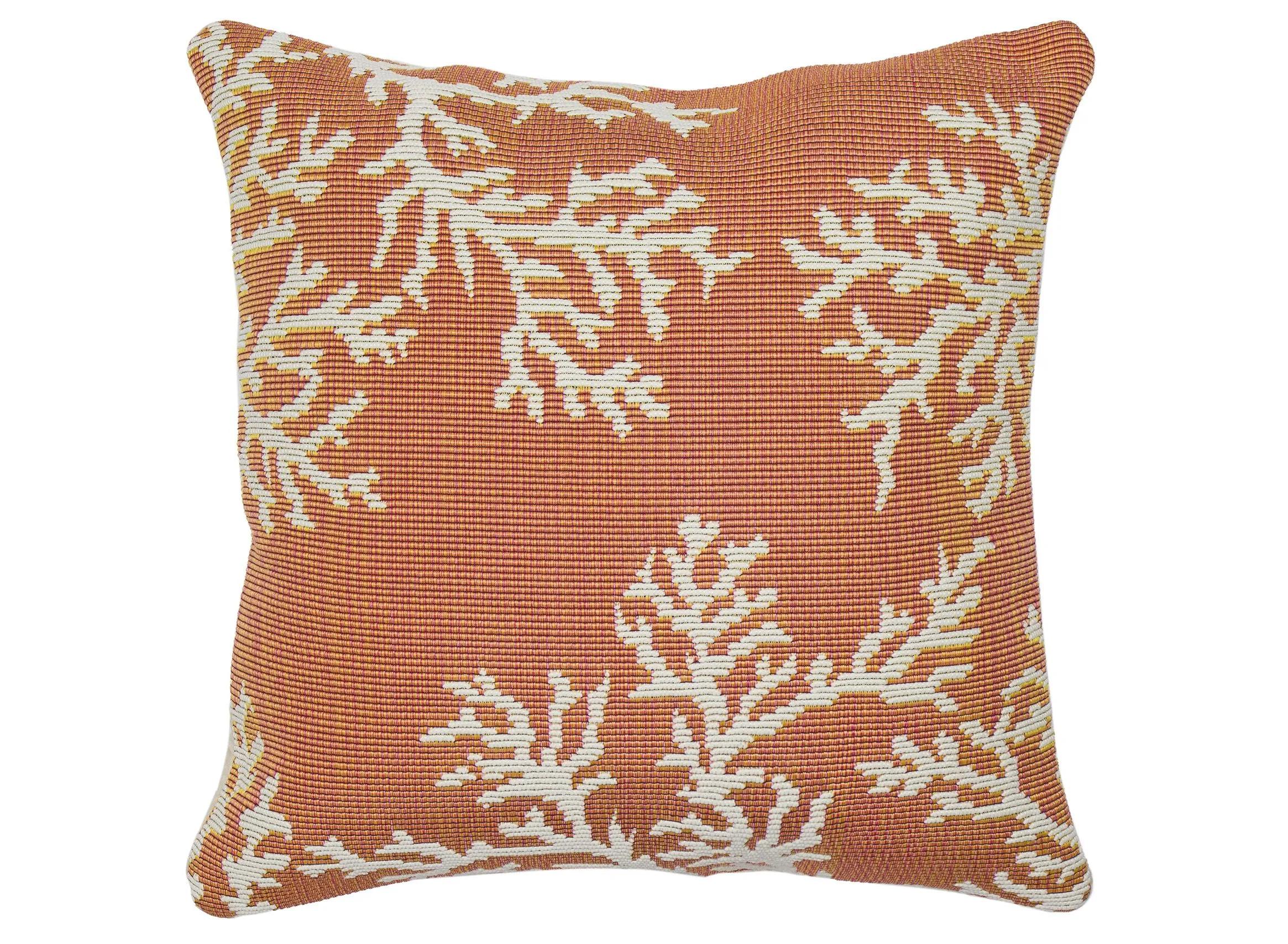 Marina Coral Edge Accent Pillow