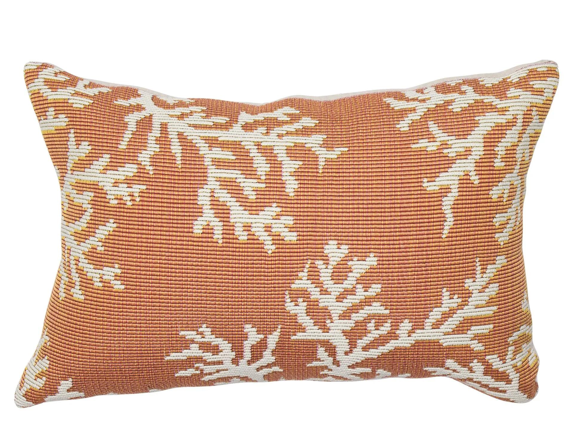 Marina Coral Edge Accent Pillow