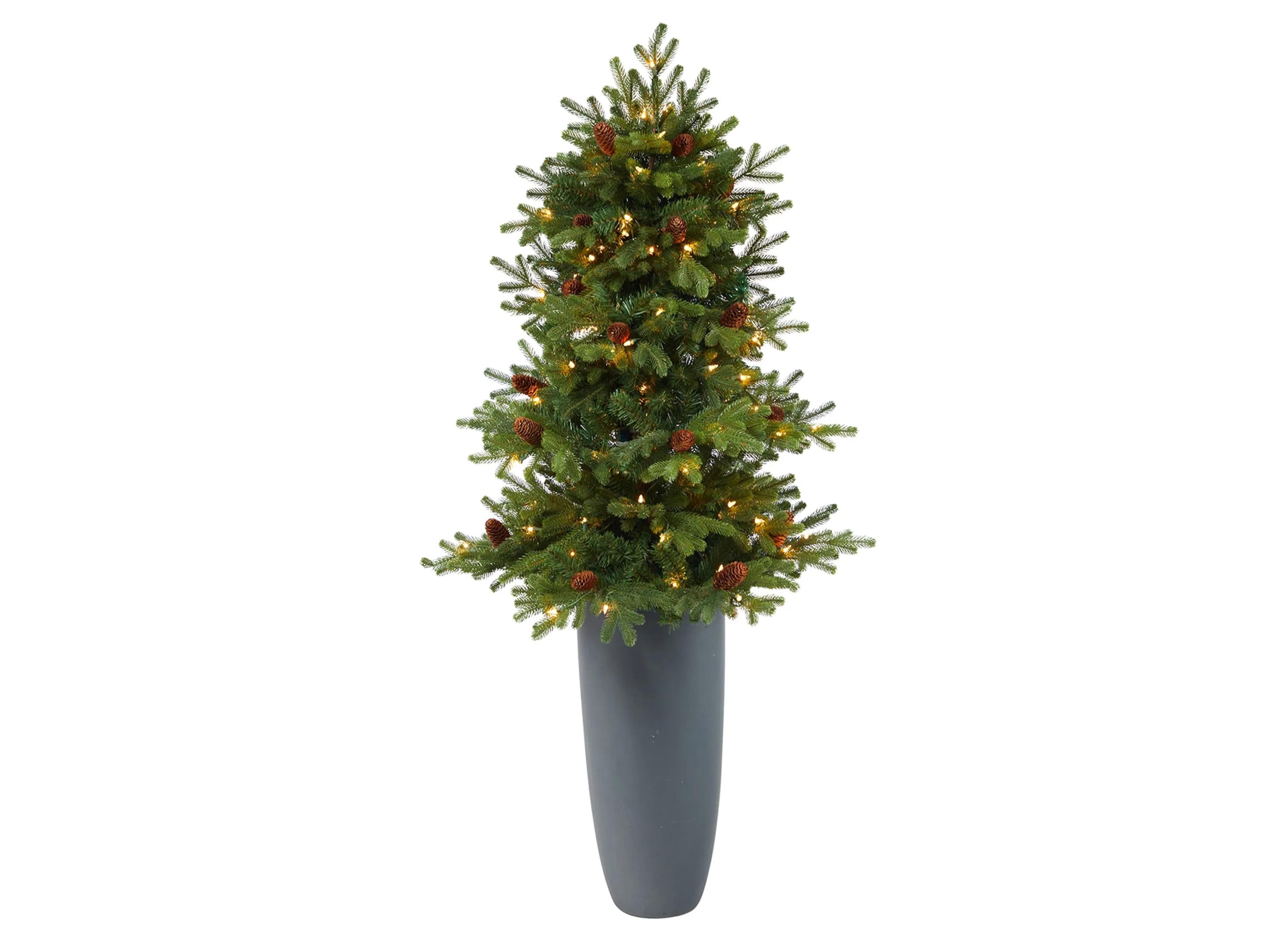 5 Pre-Lit Yukon Mountain Fir Artificial Tree