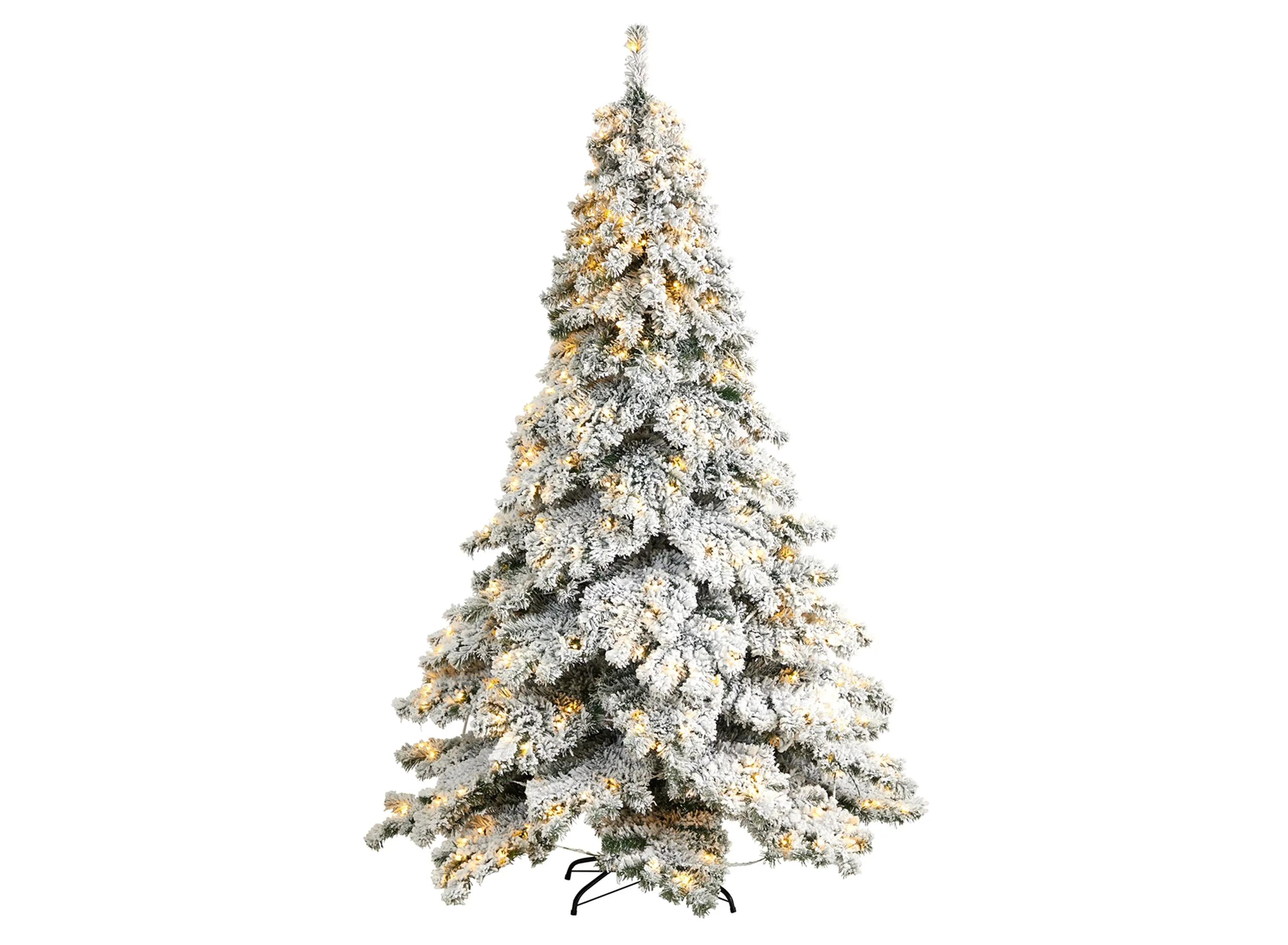 7 Pre-Lit Flocked Austria Fir Artificial Tree