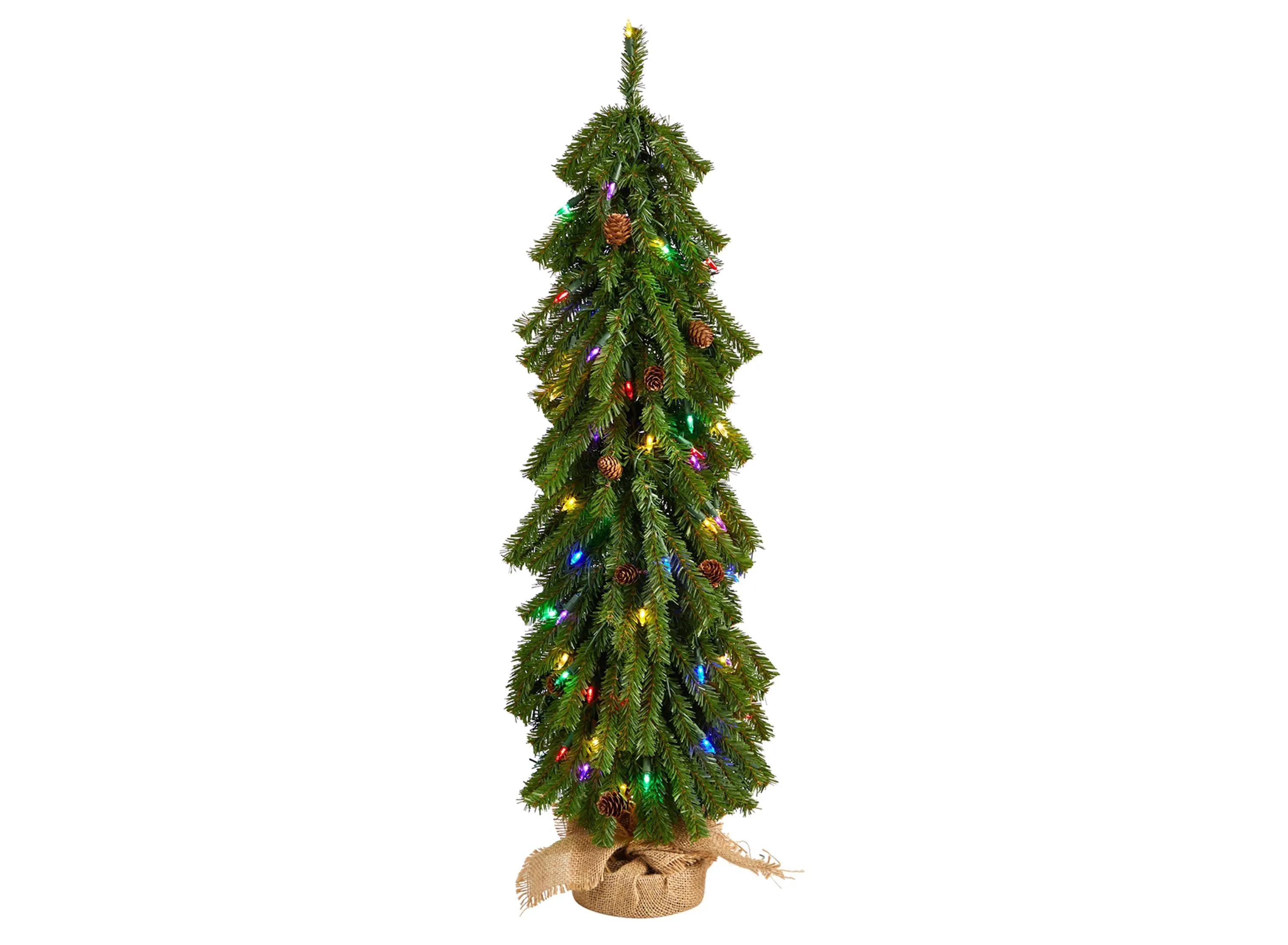 3 Pre-Lit Artificial Tree with Pinecones