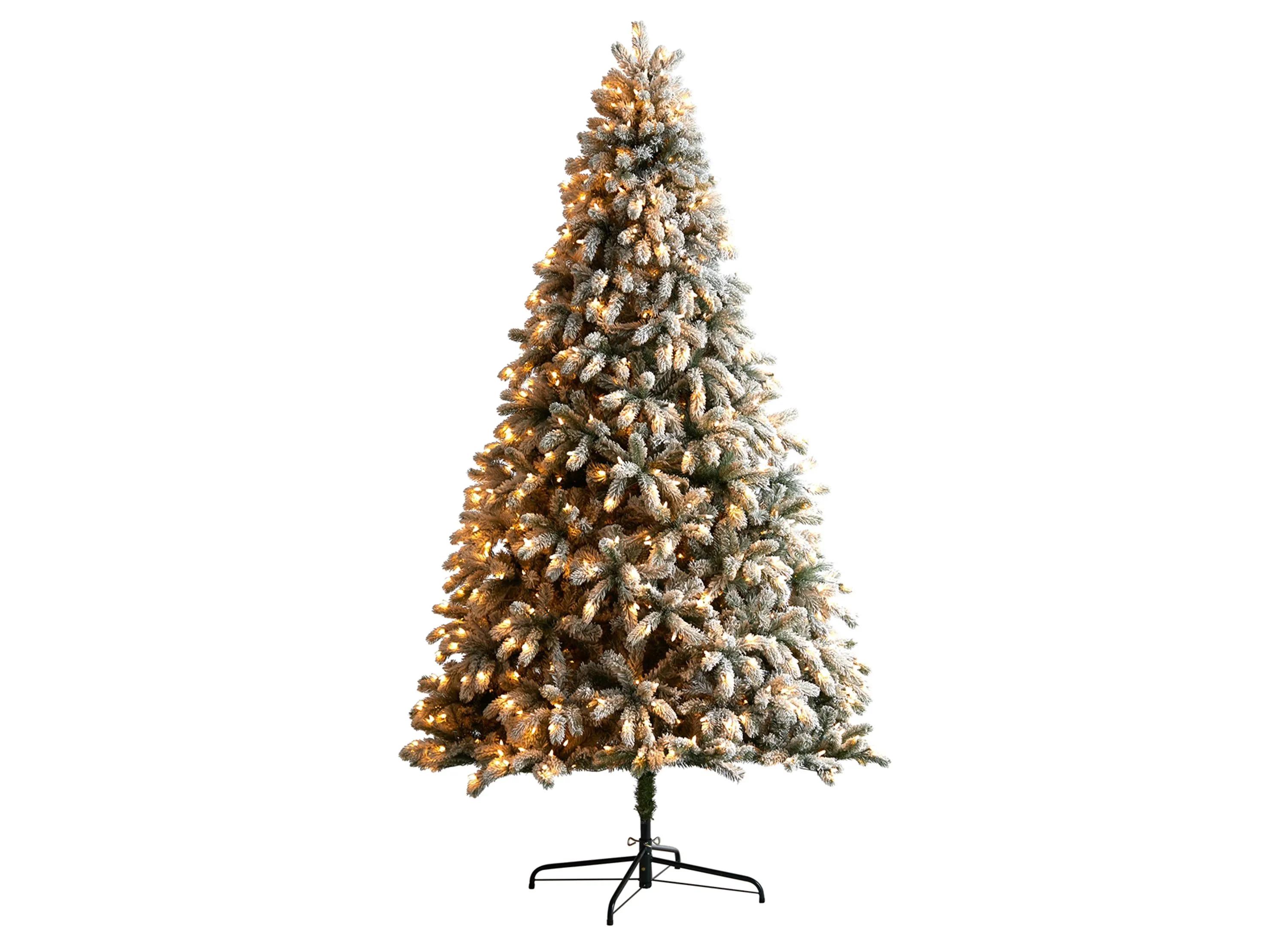 9 Pre-Lit Flocked South Carolina Spruce Artificial Tree