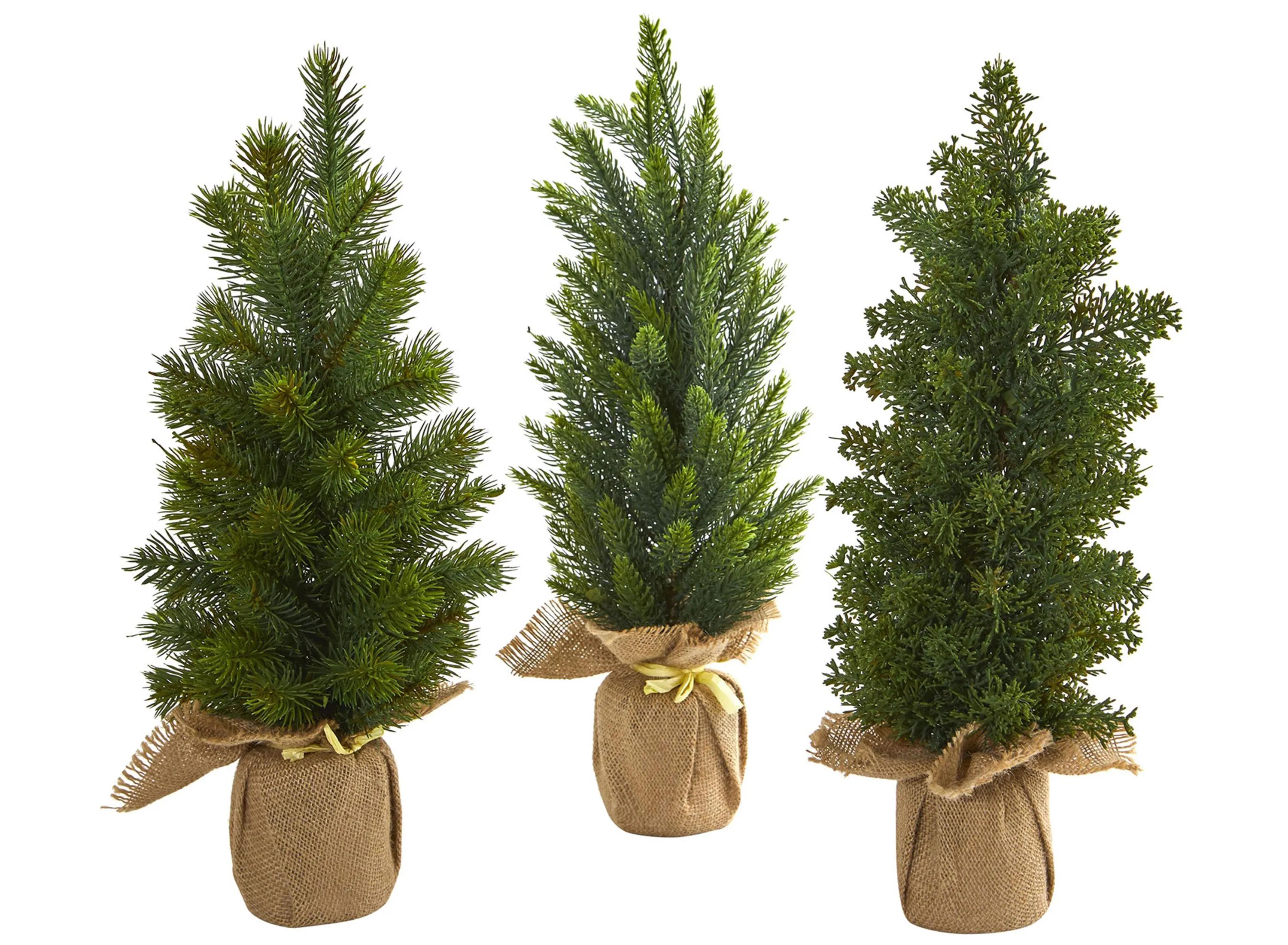 Mini Cypress and Pine Artificial Tree (Set of 3)