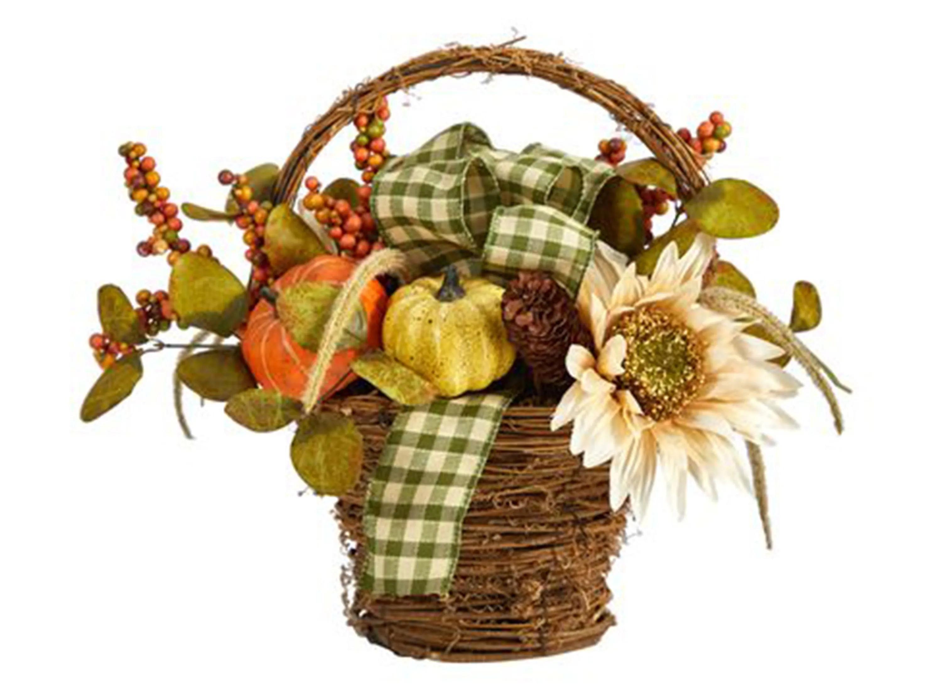 16in. Pumpkin, Gourds, and Berries Arrangement