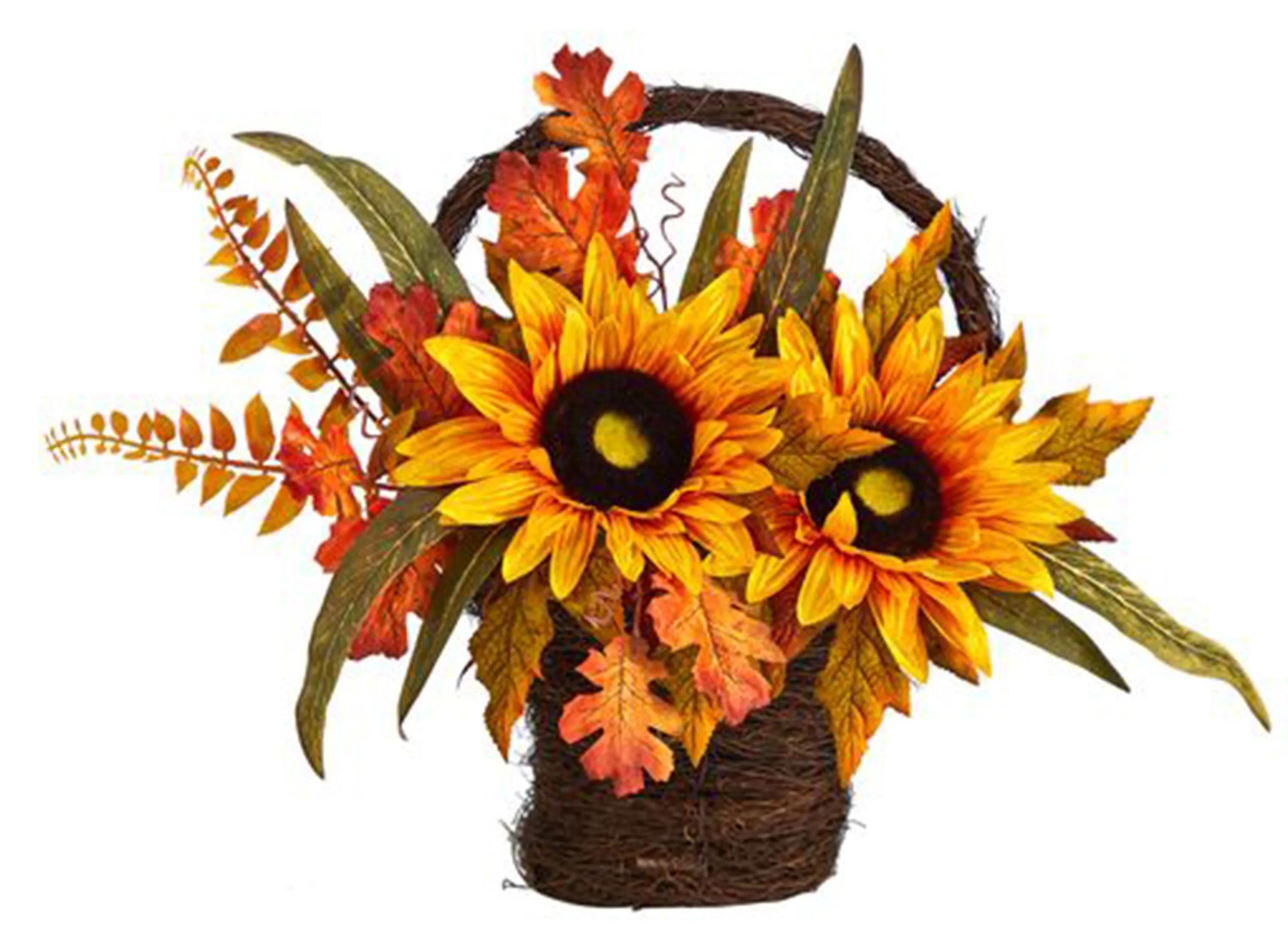 16in. Decorative Sunflower Arrangement