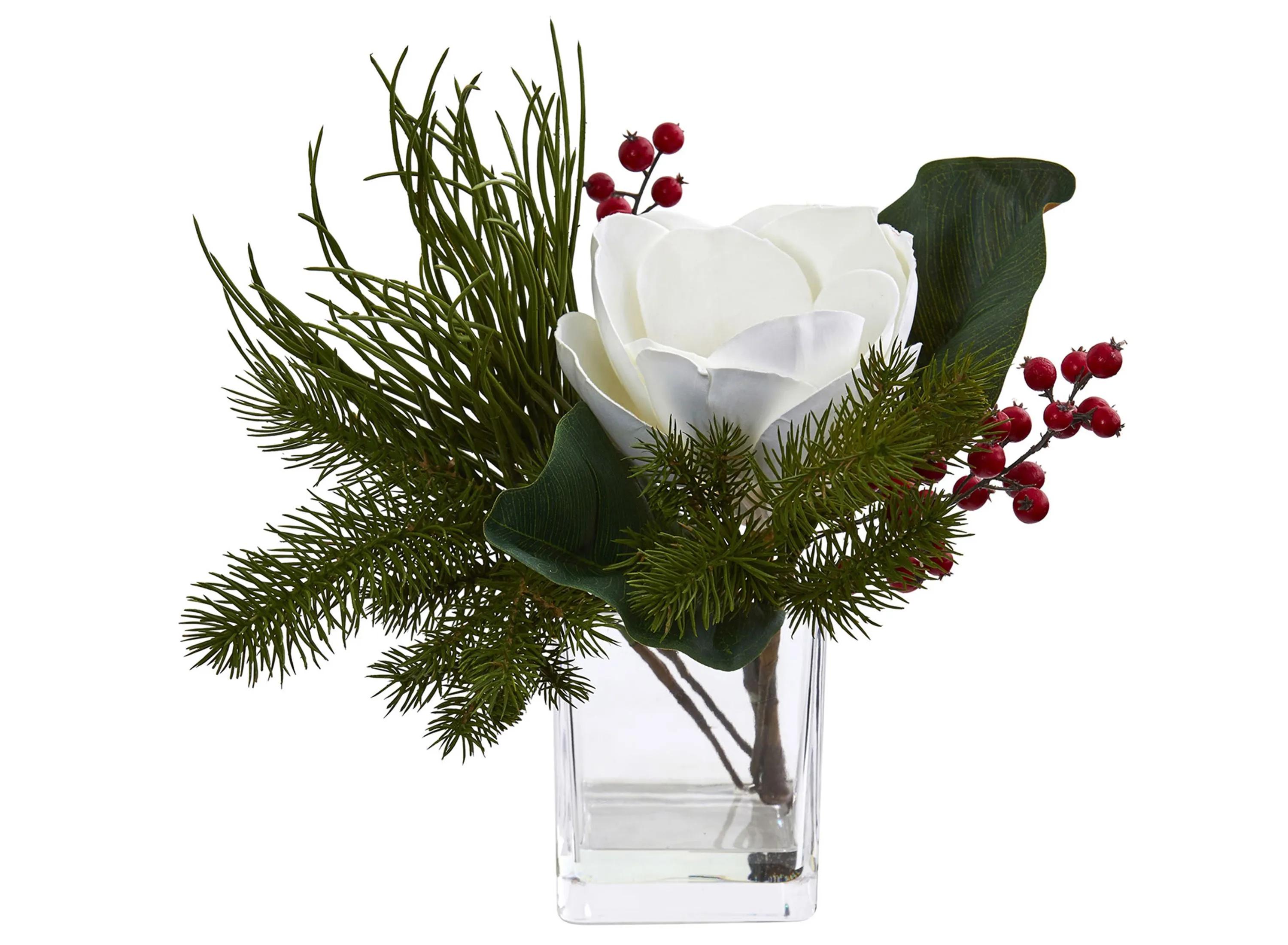 Magnolia & Berries Artificial Arrangement