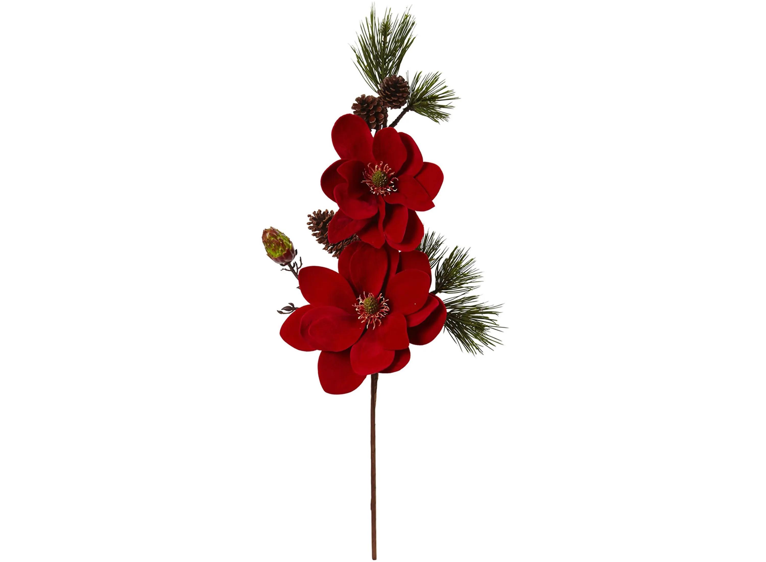 36 Magnolia and Pine Artificial Flower: Set of 2