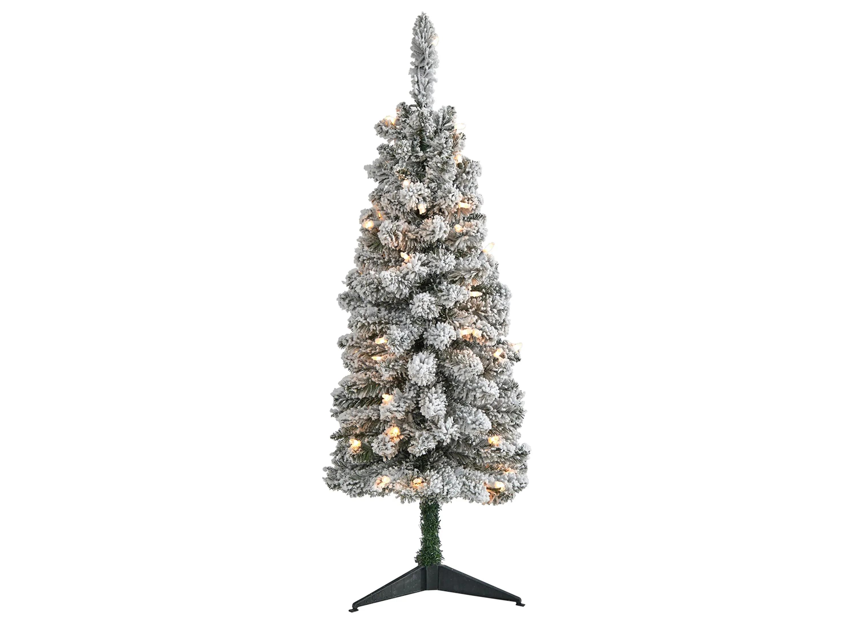 3ft. Pre-Lit Flocked Pencil Artificial Christmas Tree