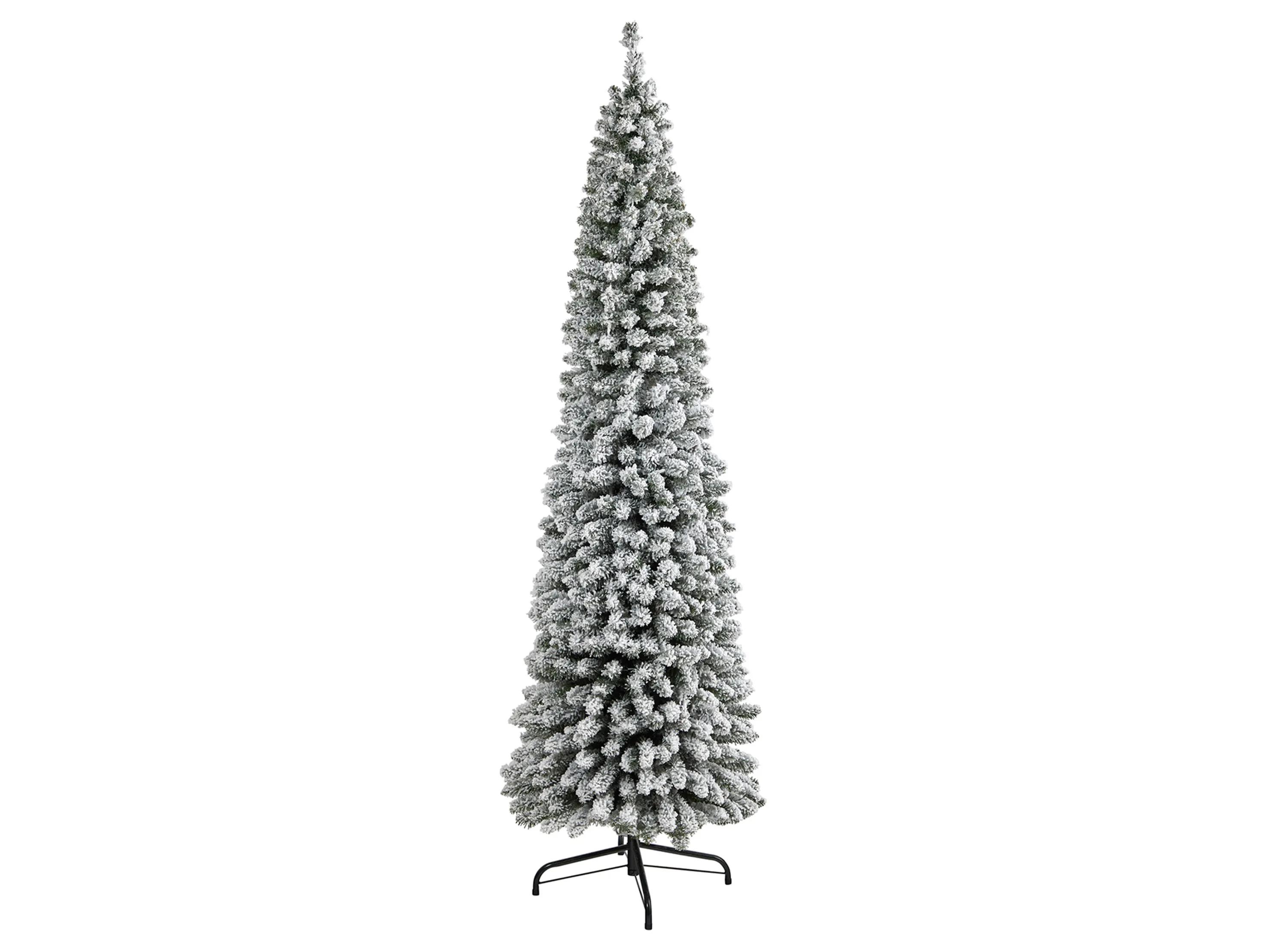 7ft. Flocked Pencil Artificial Christmas Tree