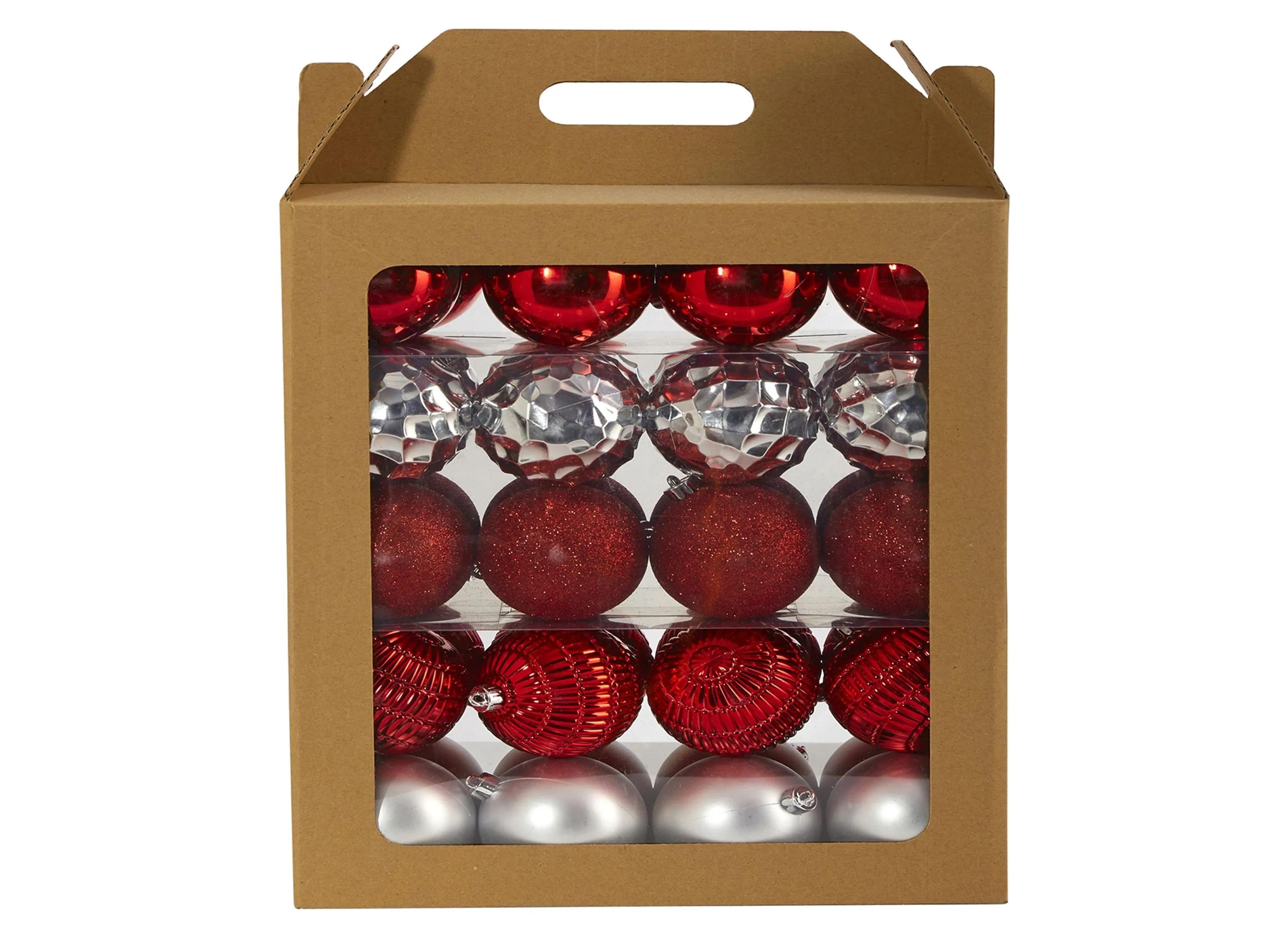 Shatterproof Christmas Tree Ornaments: Set of 40
