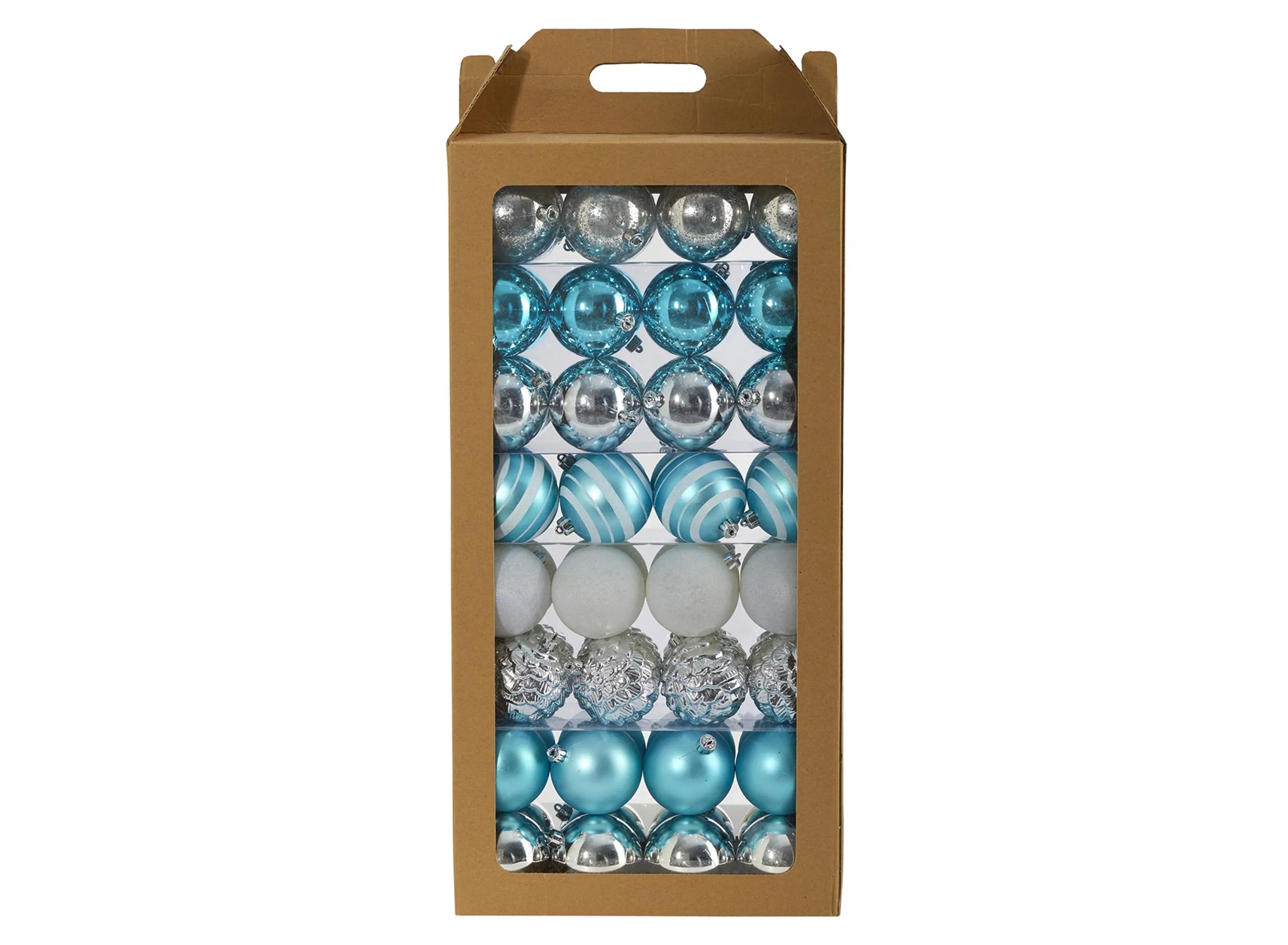 Shatterproof Christmas Tree Ornaments: Set of 64