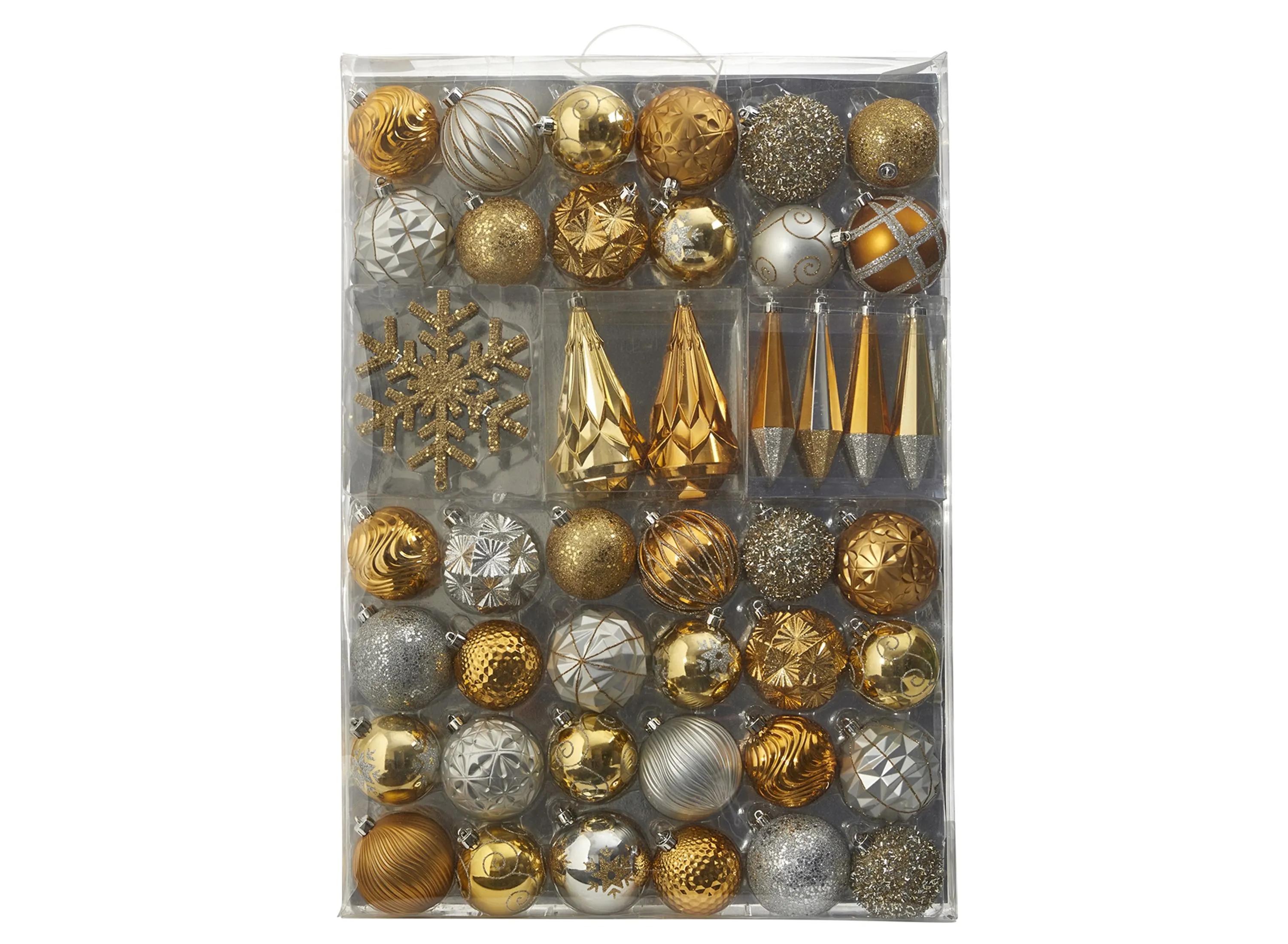 Shatterproof Christmas Tree Ornaments: Set of 52