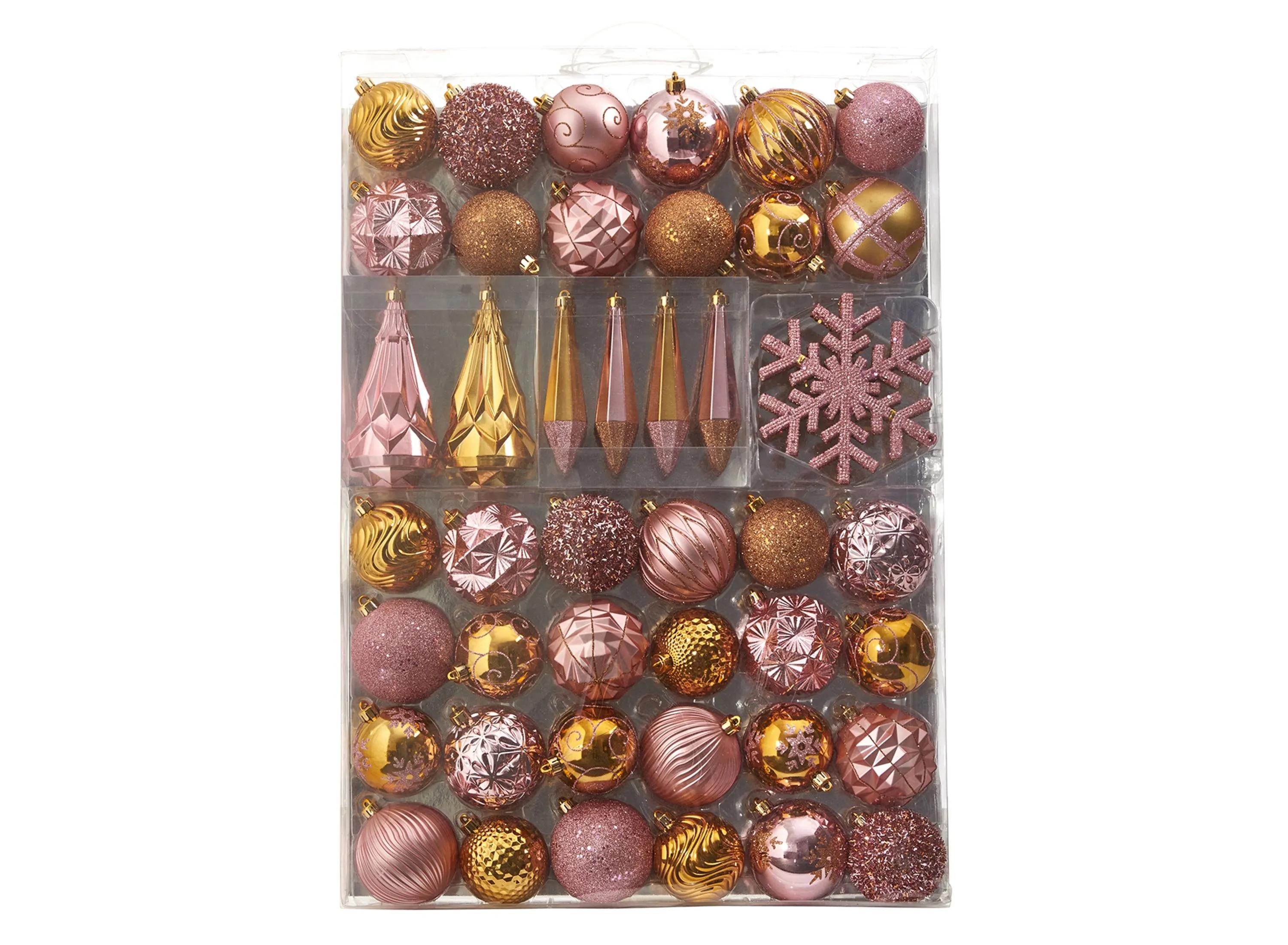 Shatterproof Christmas Tree Ornaments: Set of 52