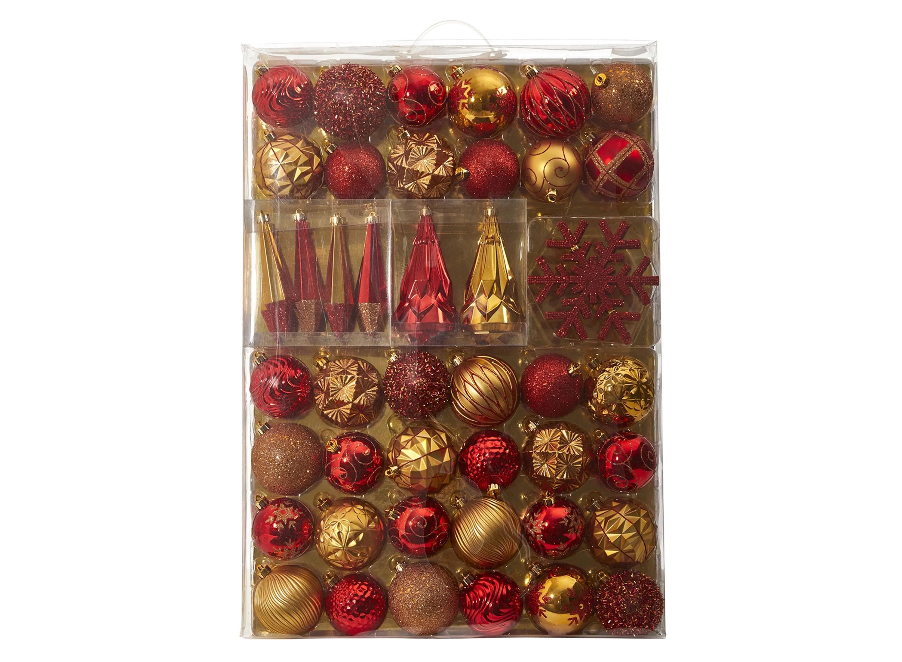 Shatterproof Christmas Tree Ornaments: Set of 52