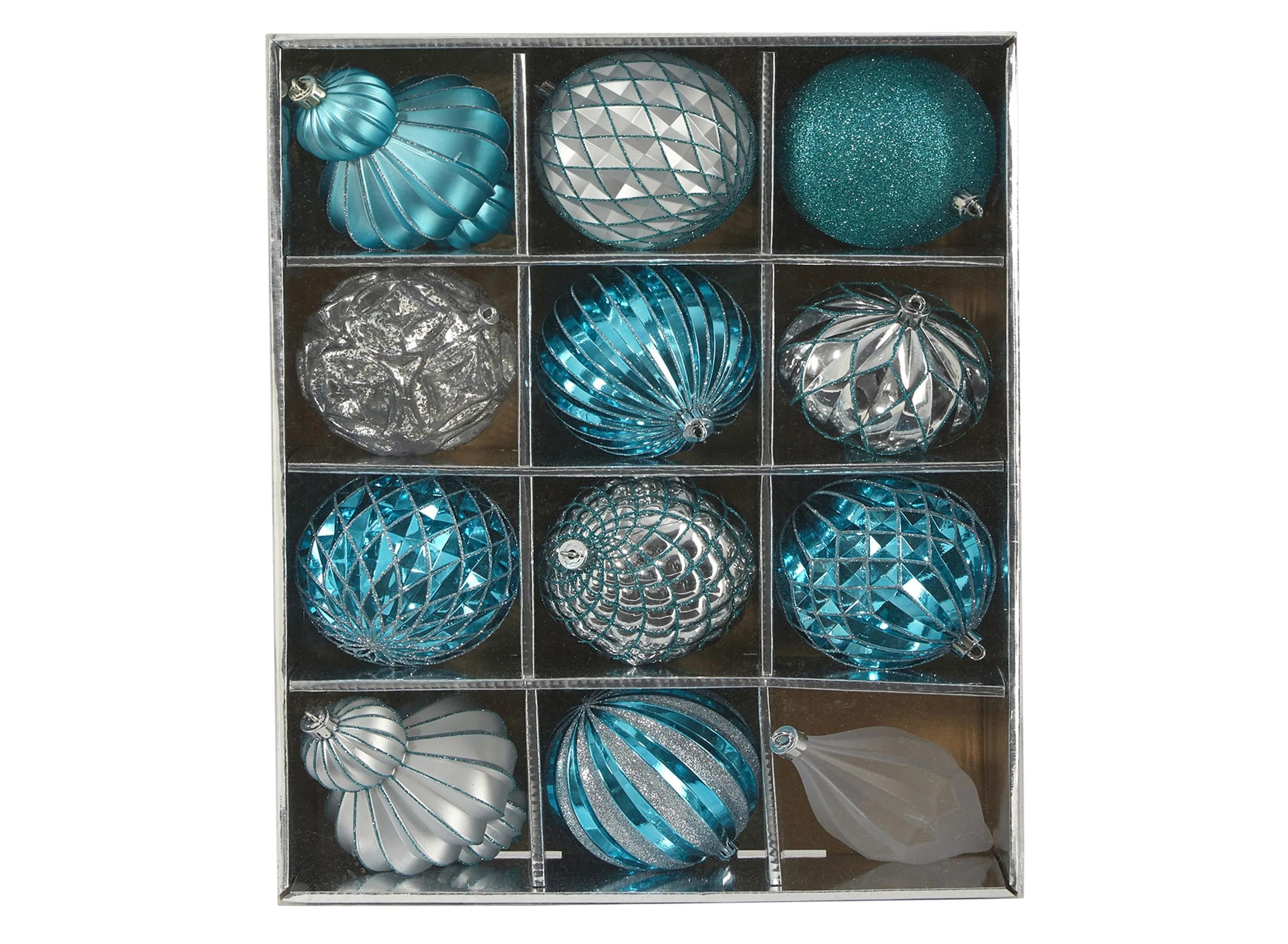 Lux Shatterproof Christmas Tree Ornaments: Set of 12