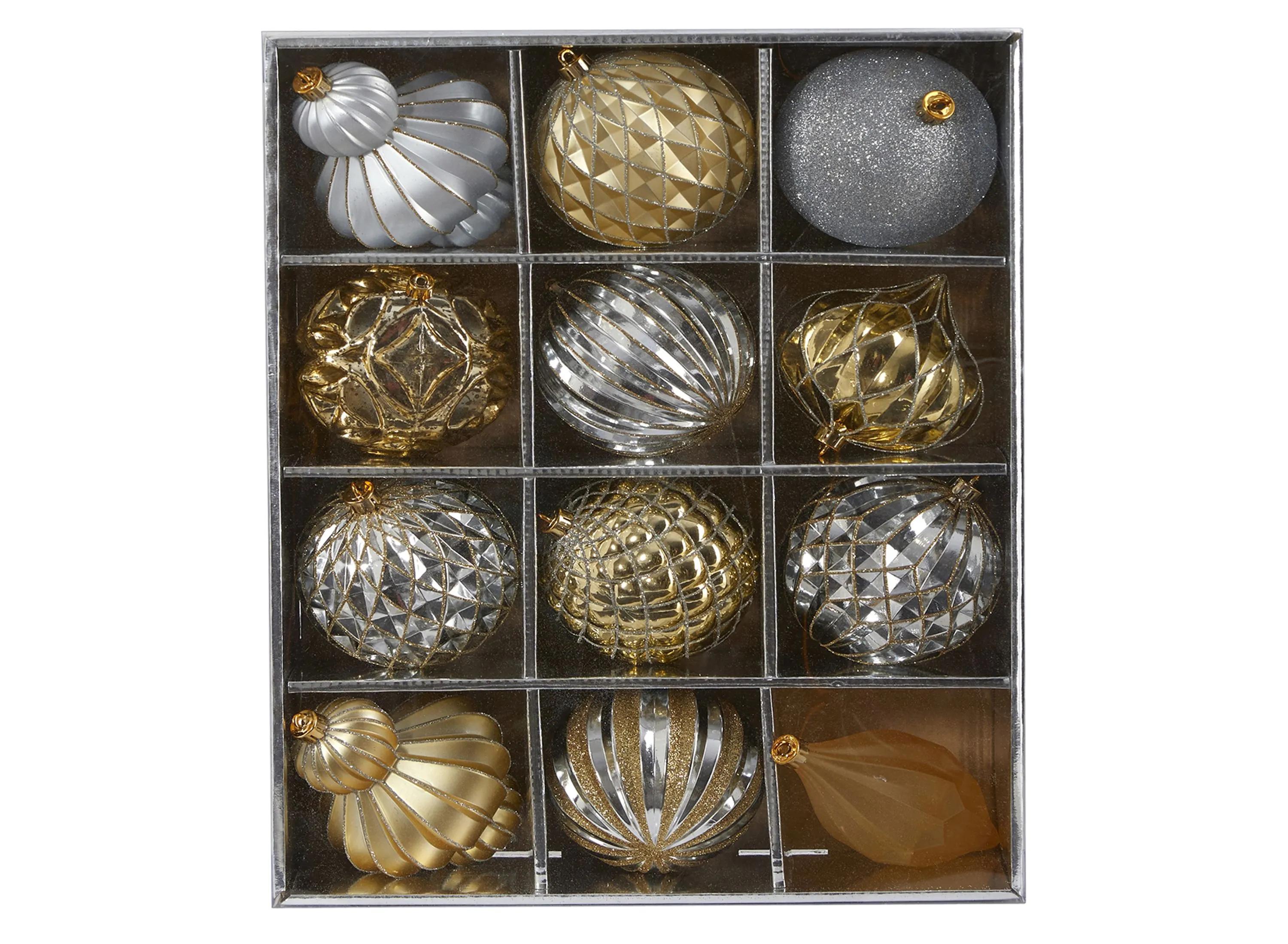 Lux Shatterproof Christmas Tree Ornaments: Set of 12