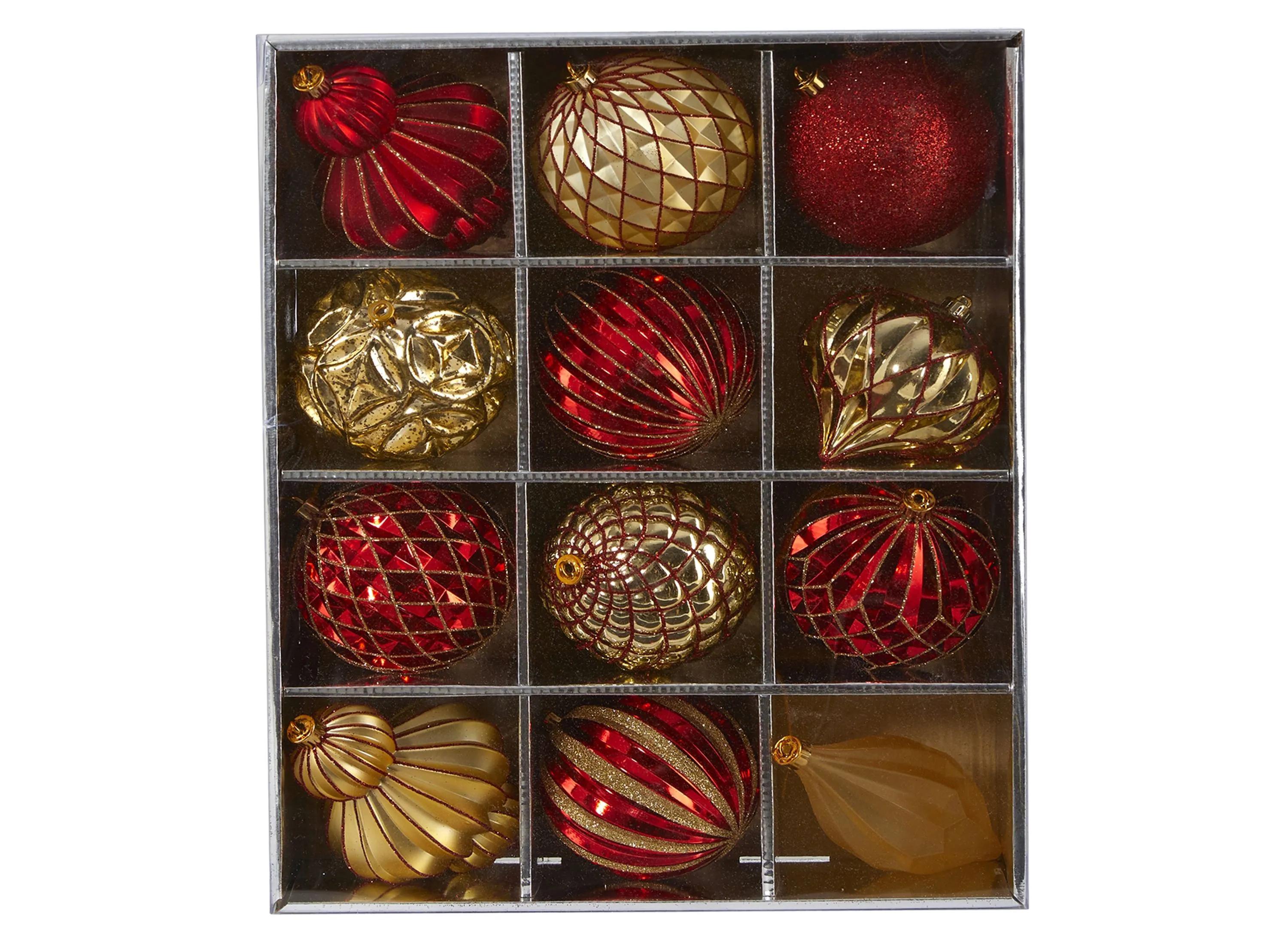Lux Shatterproof Christmas Tree Ornaments: Set of 12