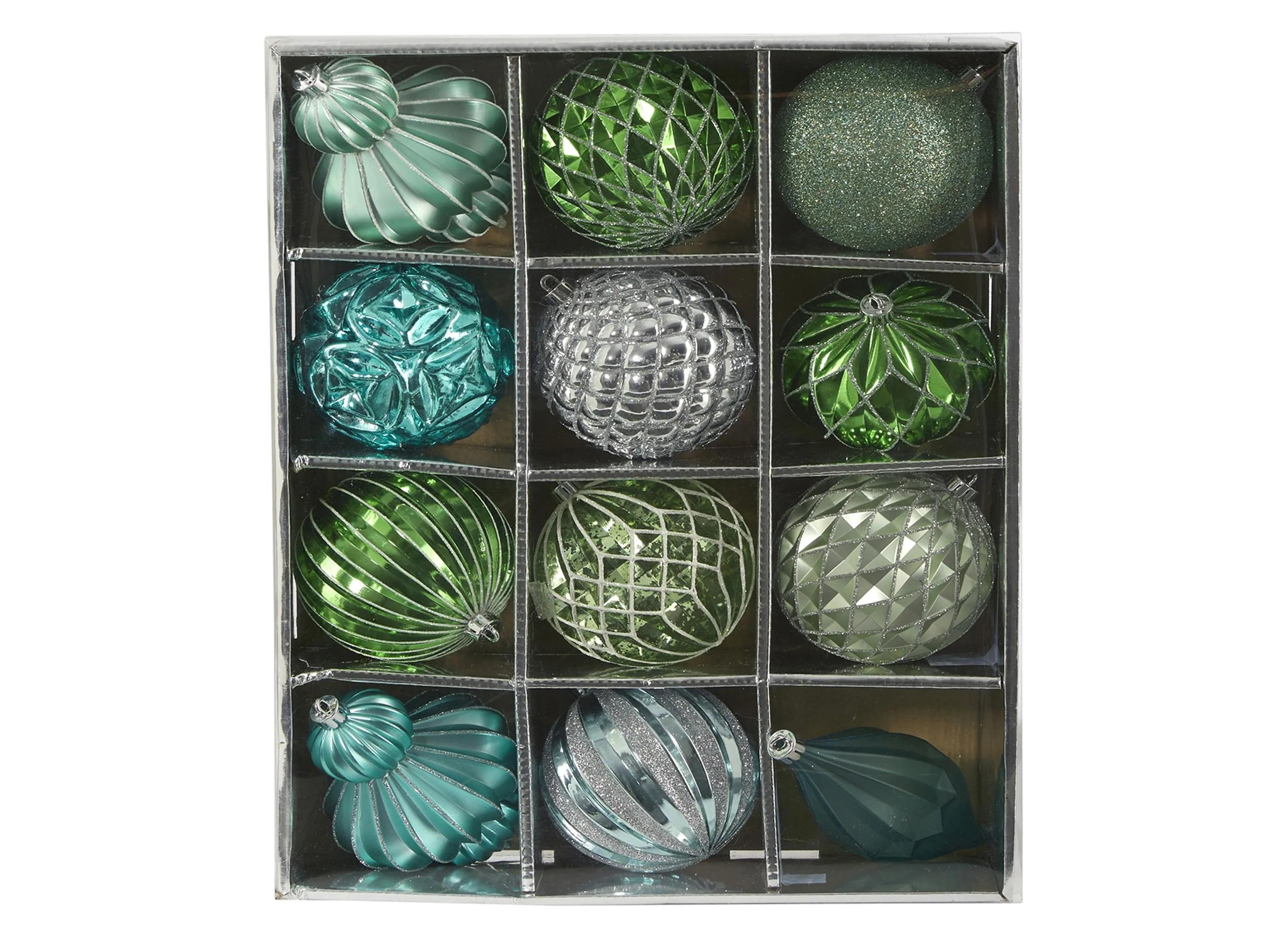 Lux Shatterproof Christmas Tree Ornaments: Set of 12