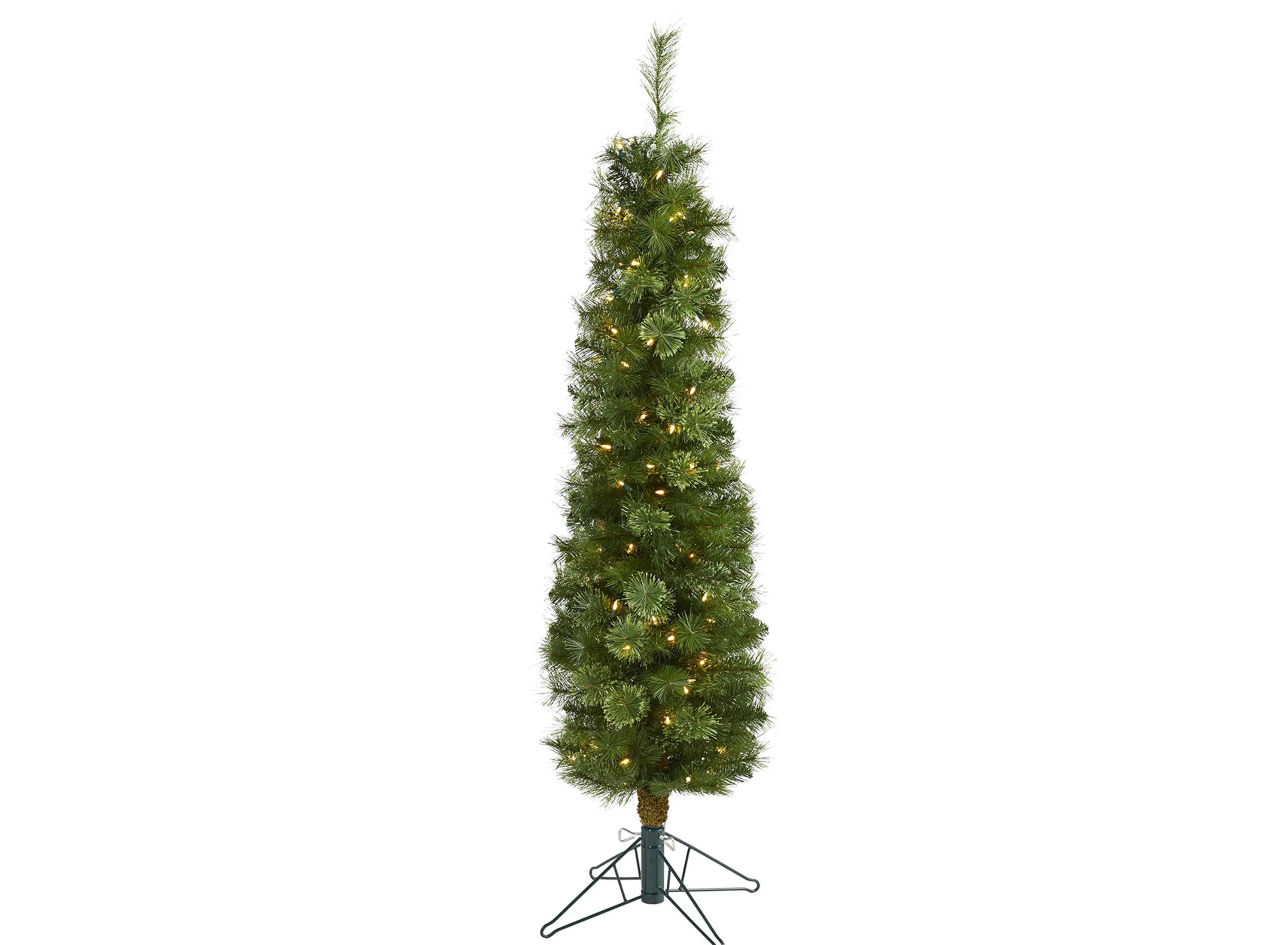 5ft. Pre-Lit Green Pencil Artificial Christmas Tree