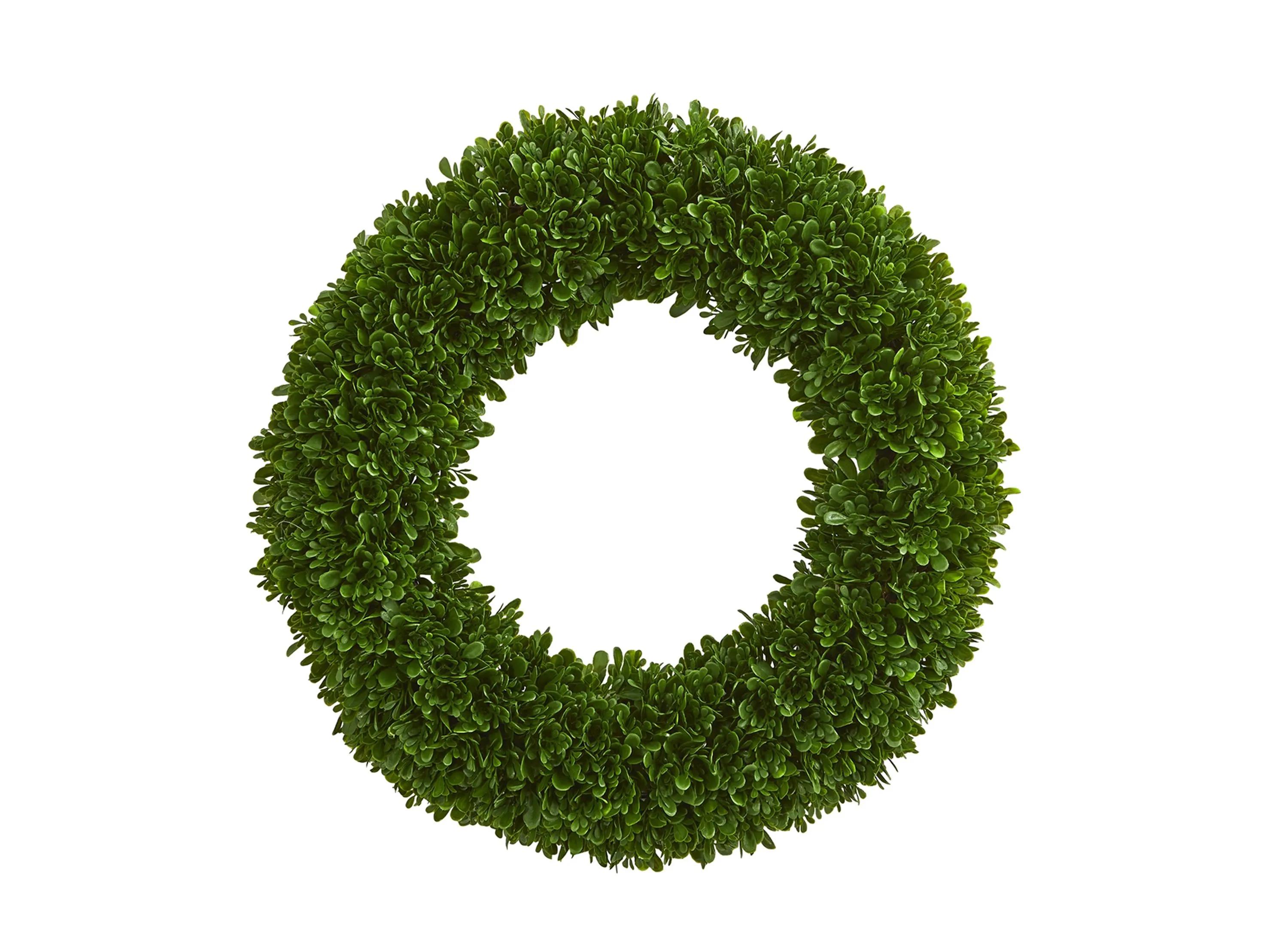 Tea Leaf Artificial Wreath UV Resistant (Indoor/Outdoor)
