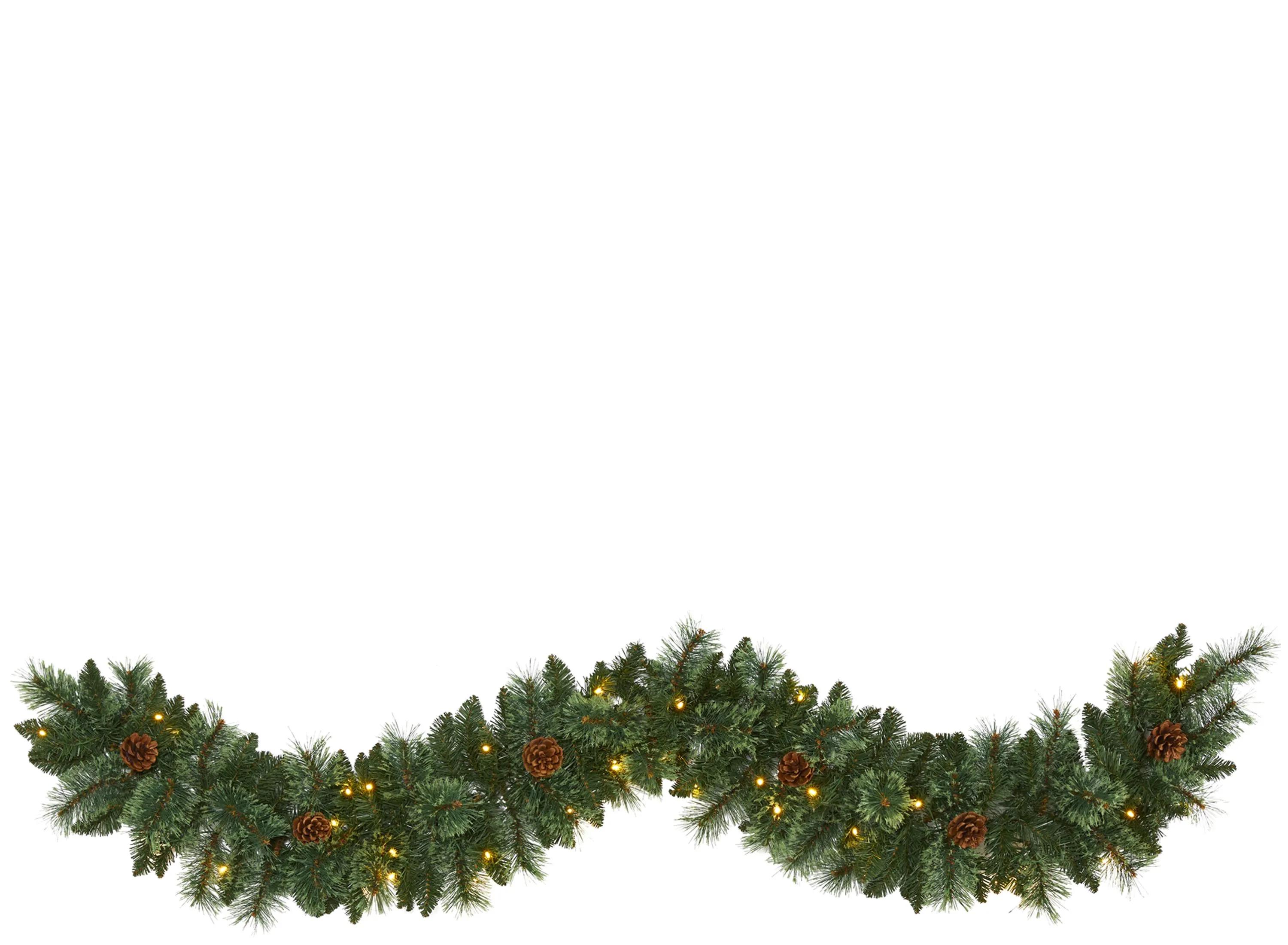 6ft. Pre-Lit White Mountain Pine Artificial Garland