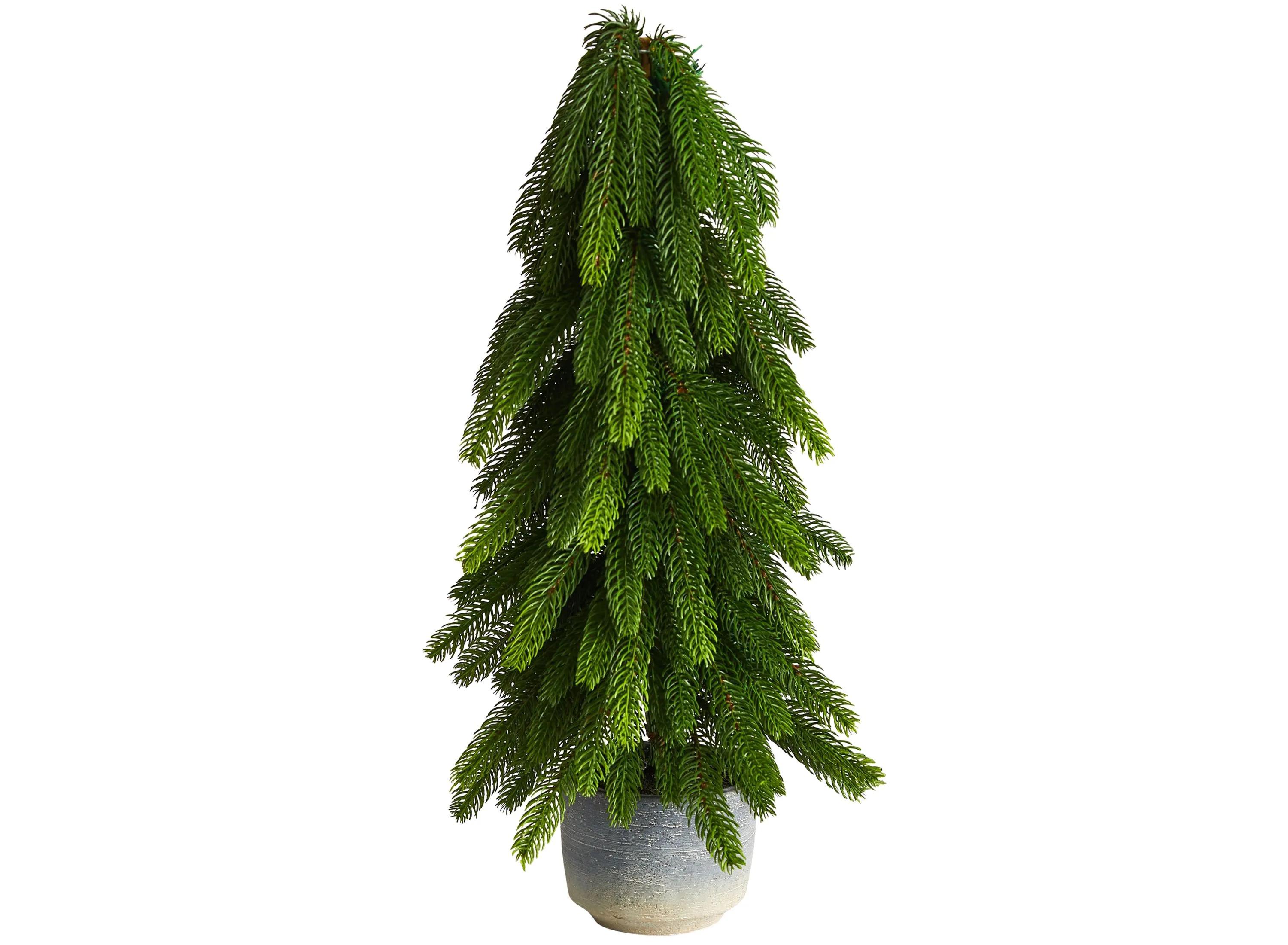 21 Christmas Pine Artificial Tree in Decorative Planter
