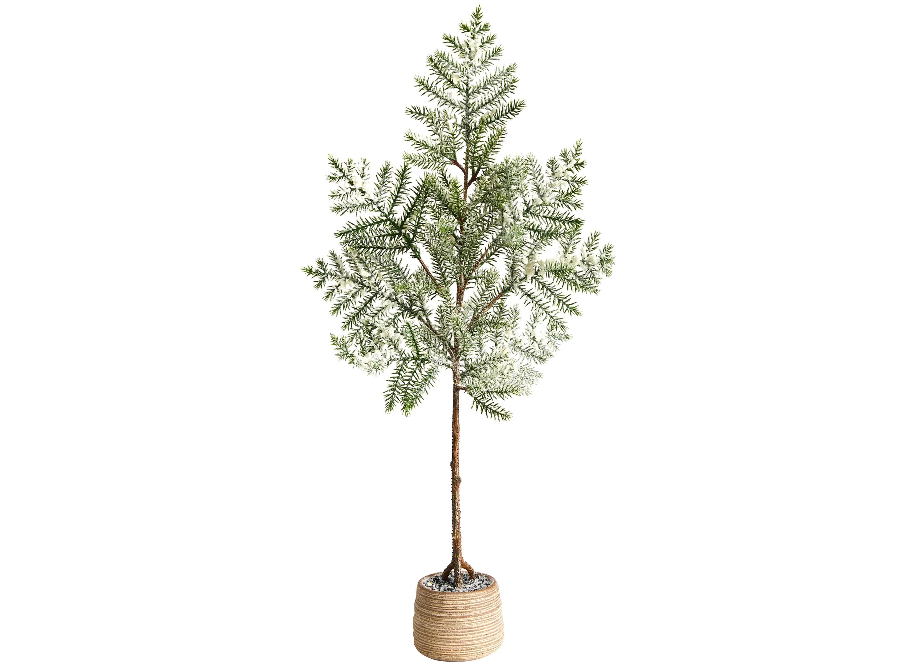 35 Frosted Pine Artificial Christmas Tree in Planter