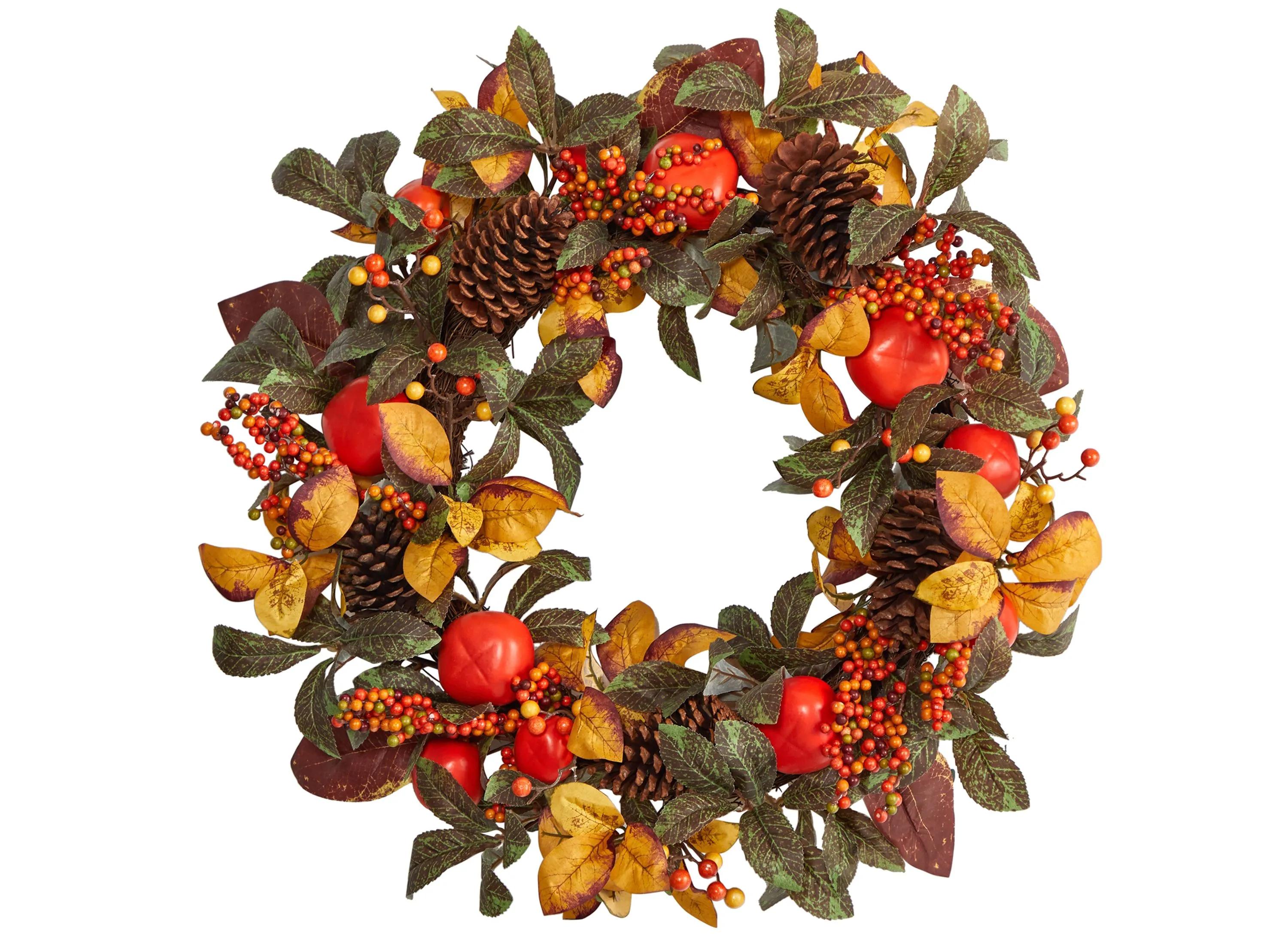 26 Harvest Foliage Artificial Wreath