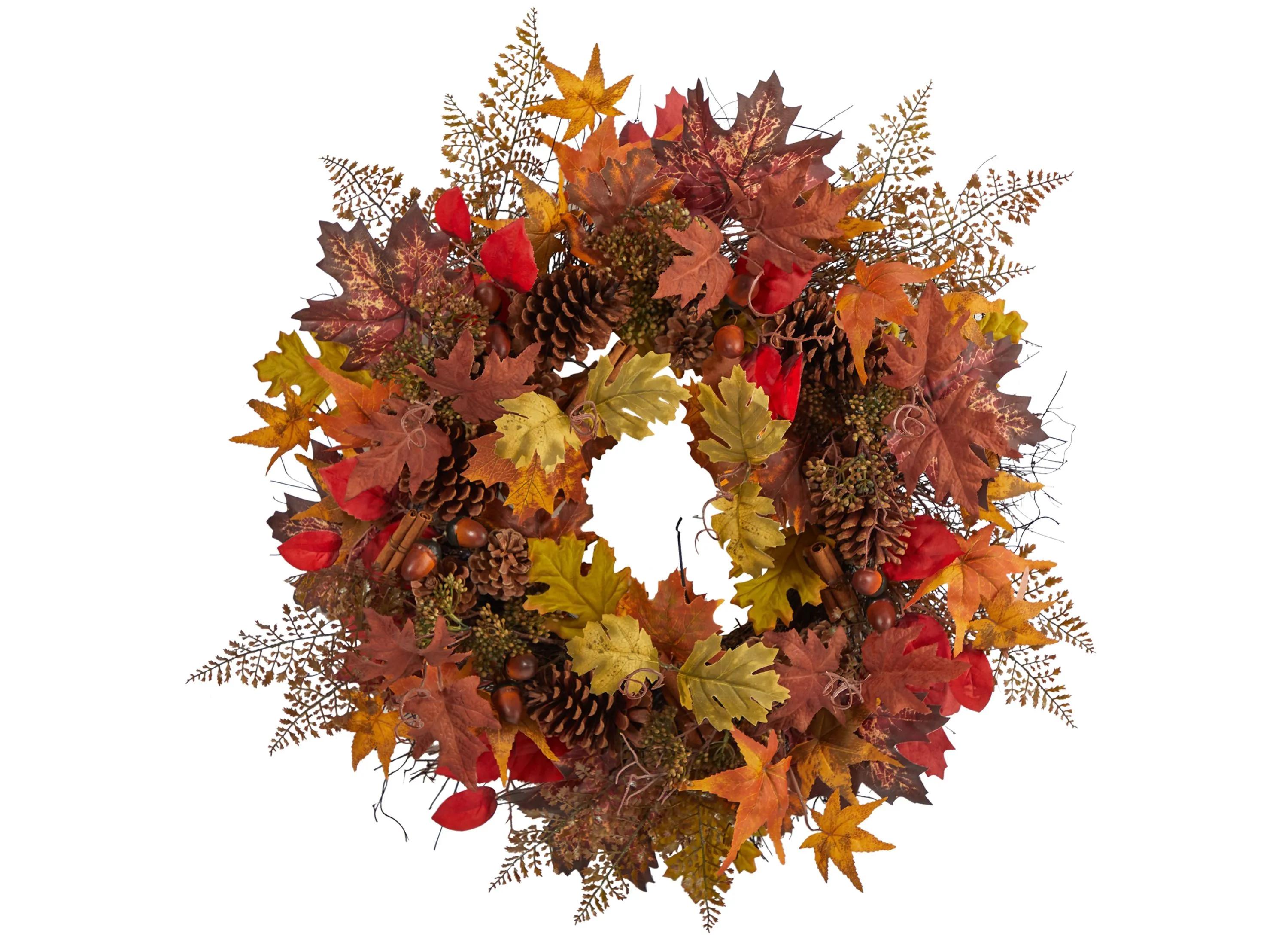 30 Harvest Foliage Artificial Wreath