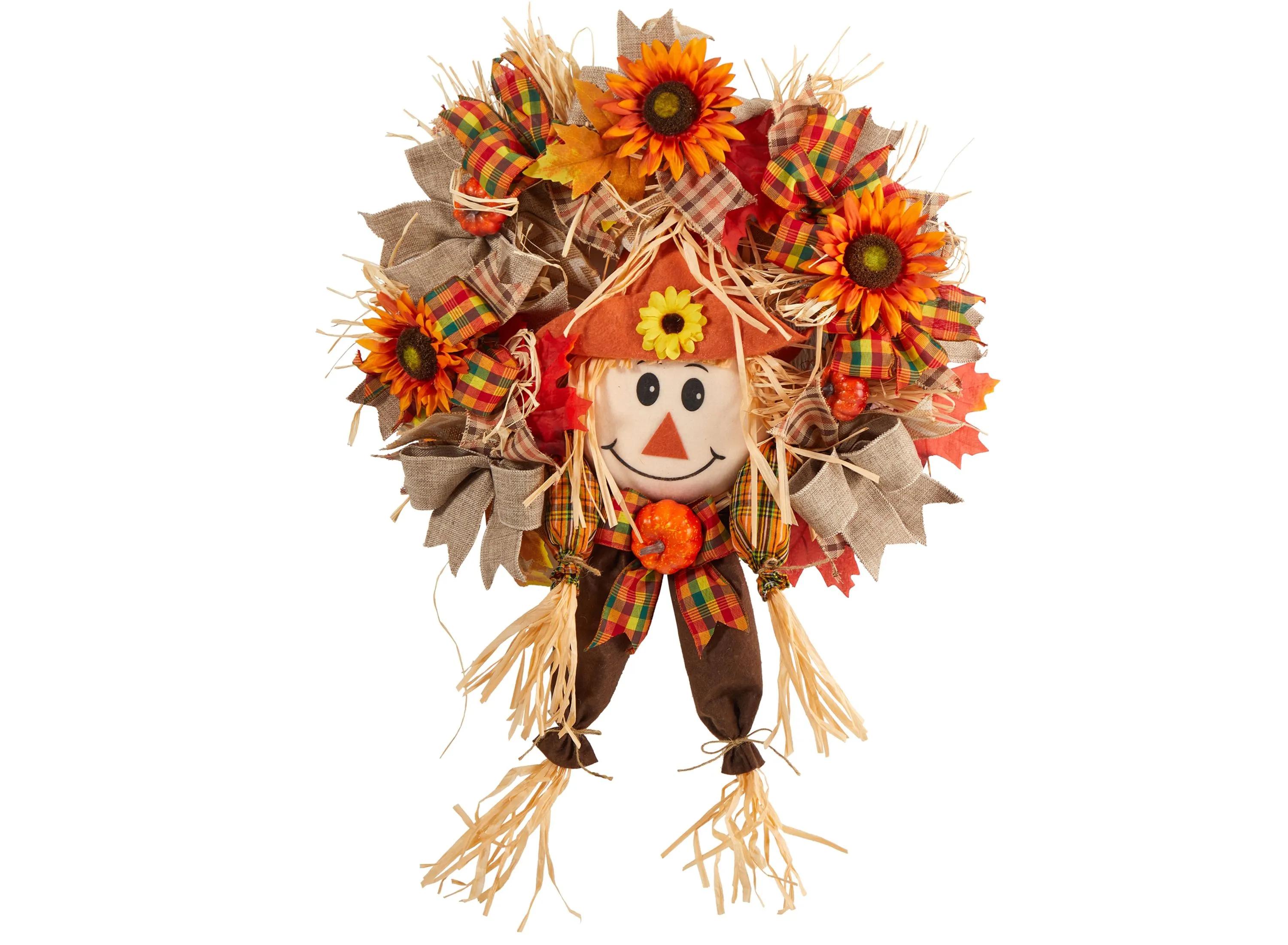 30 Harvest Foliage Scarecrow Artificial Wreath