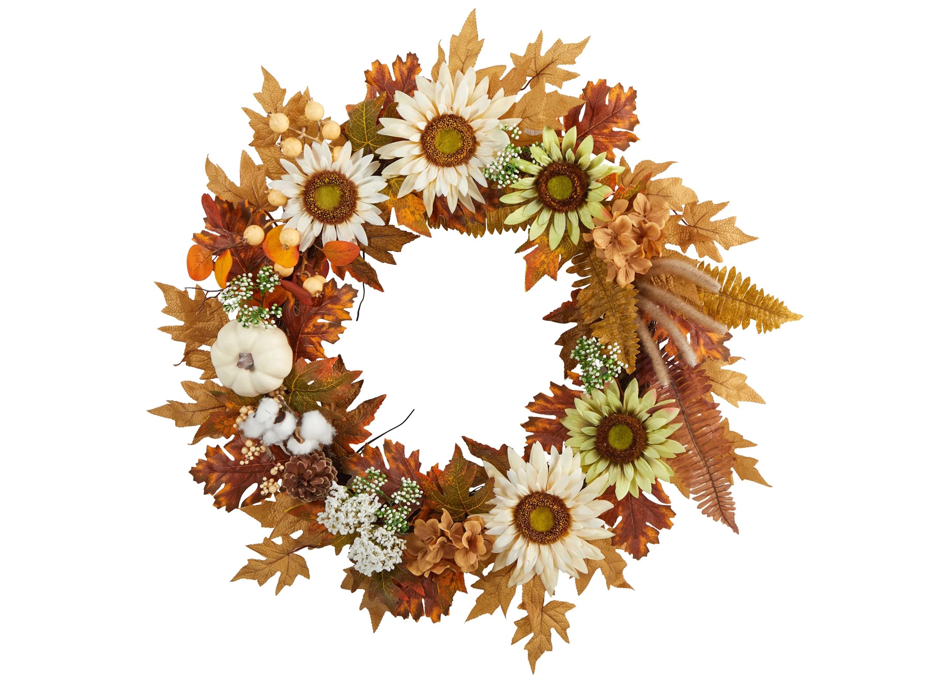 30 Harvest Foliage Artificial Wreath
