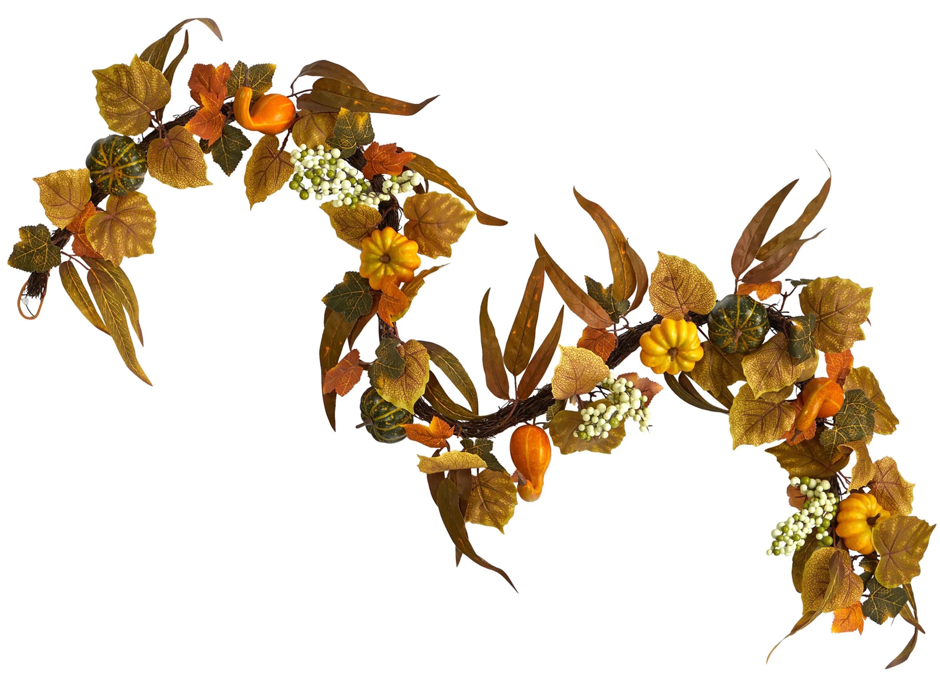 6 Harvest Foliage Artificial Garland