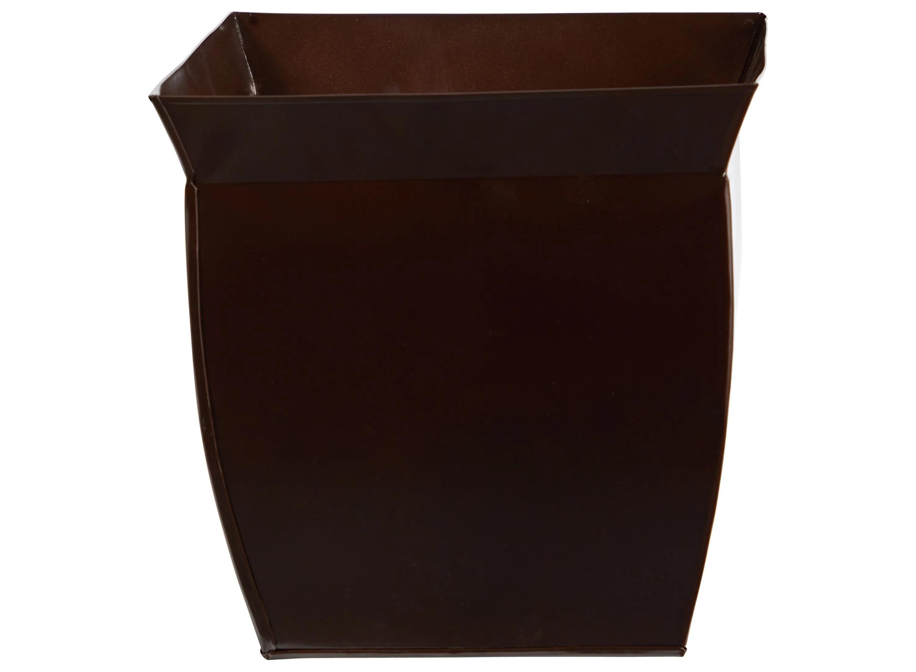 11.75 Fluted Metal Square Planter