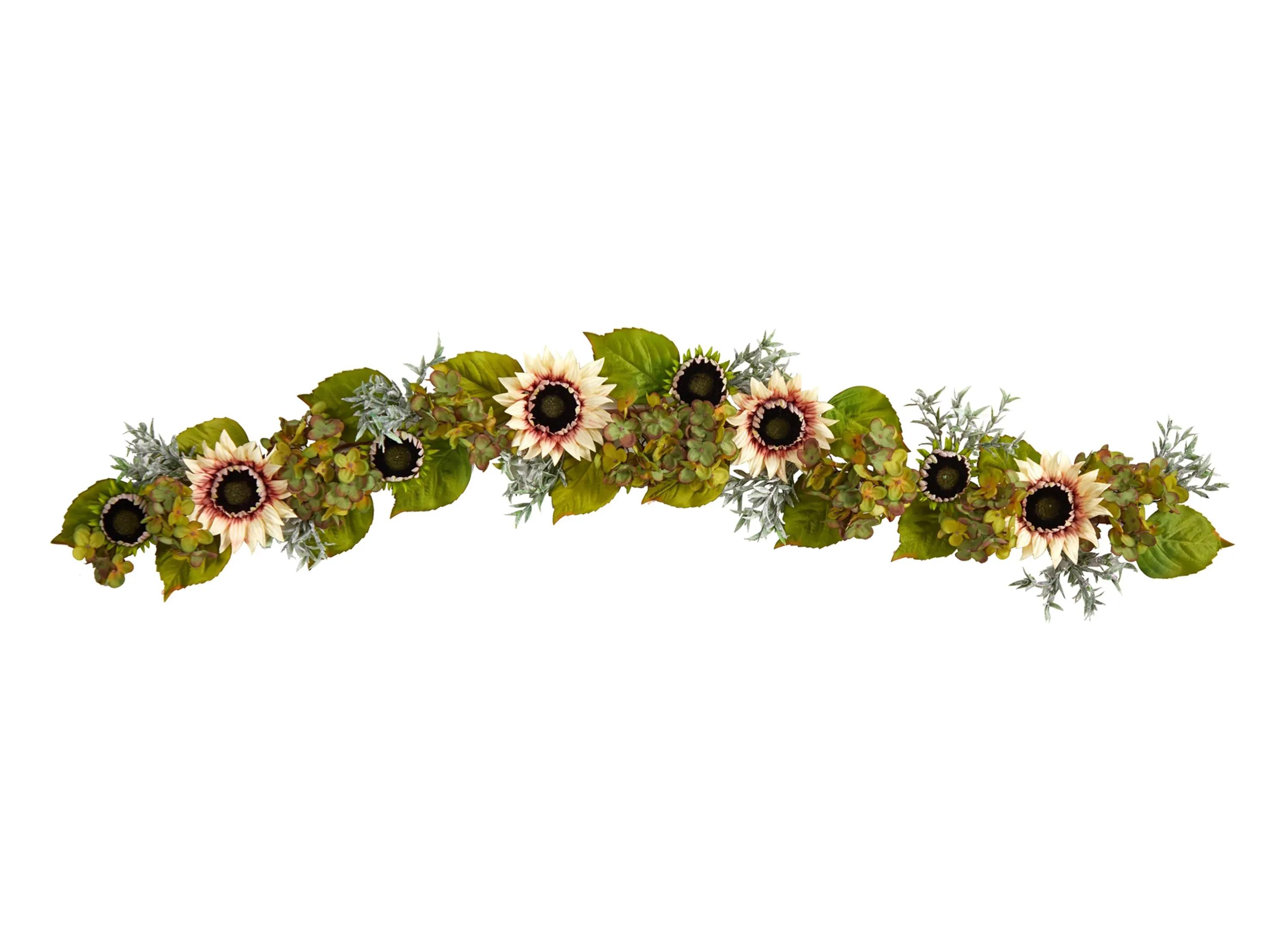 Crisp 5ft Sunflower and Hydrangea Garland