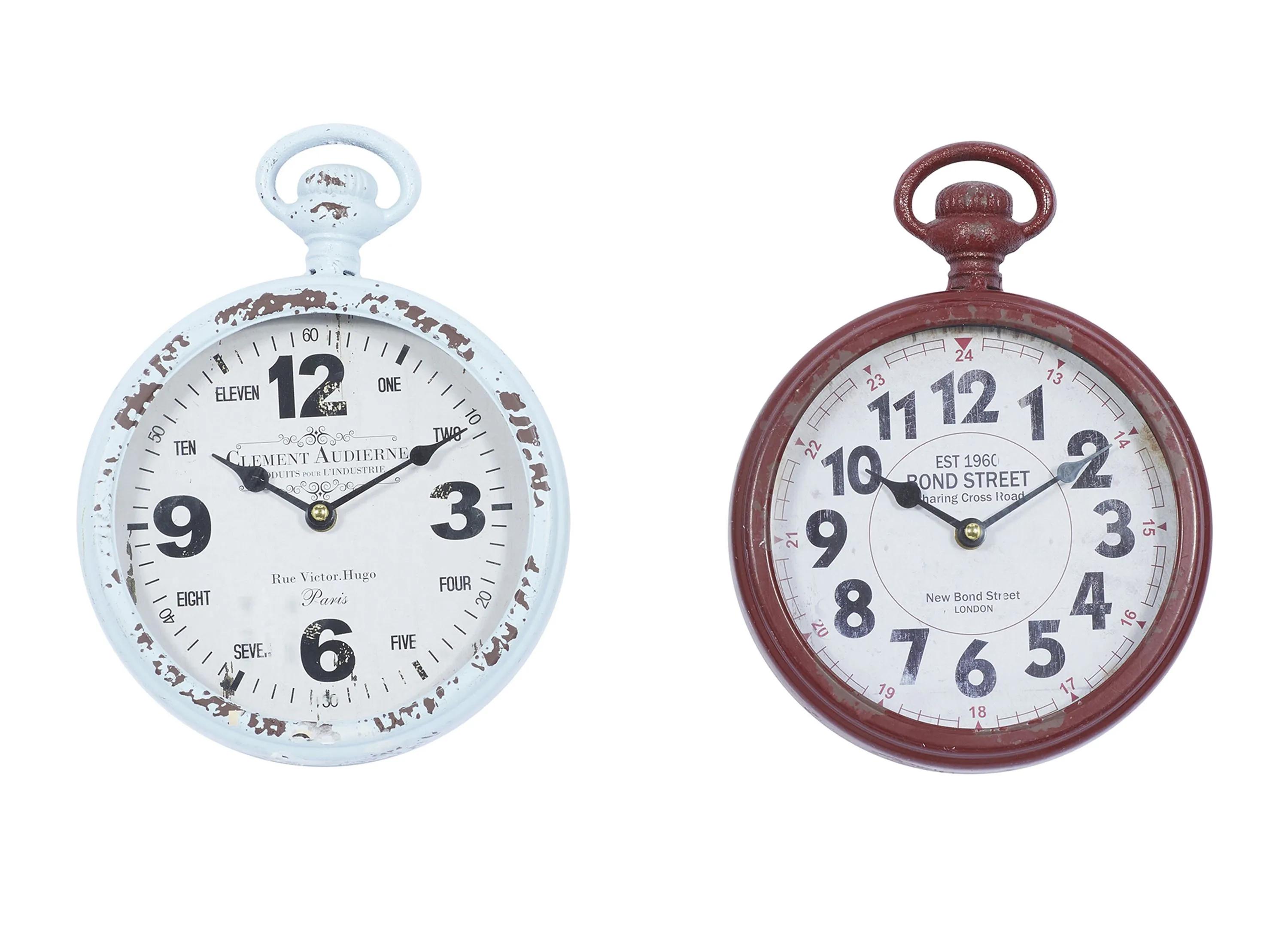 Ivy Collection Witherspoon Wall Clock Set of 2