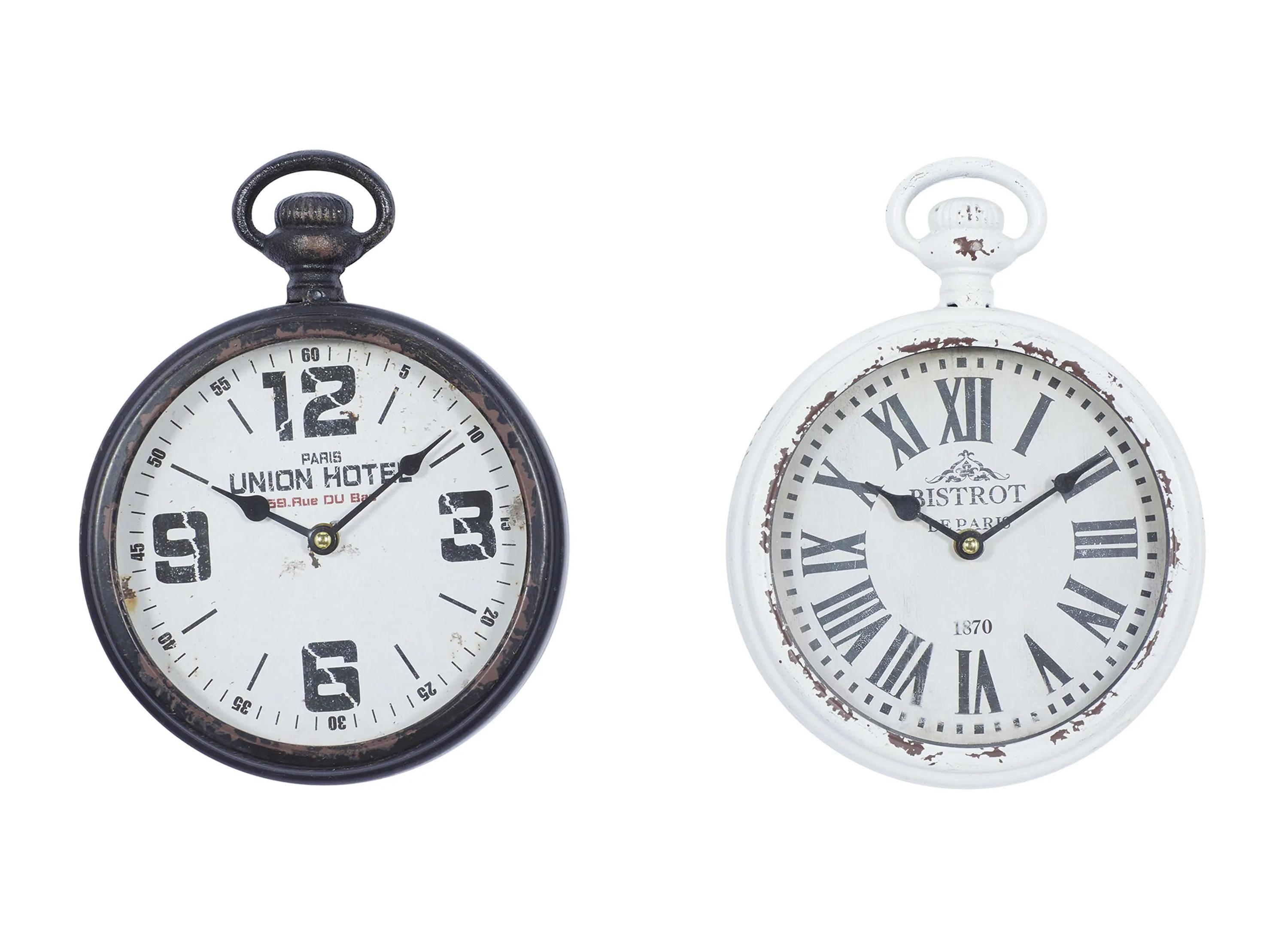 Ivy Collection Witherspoon Wall Clock Set of 2