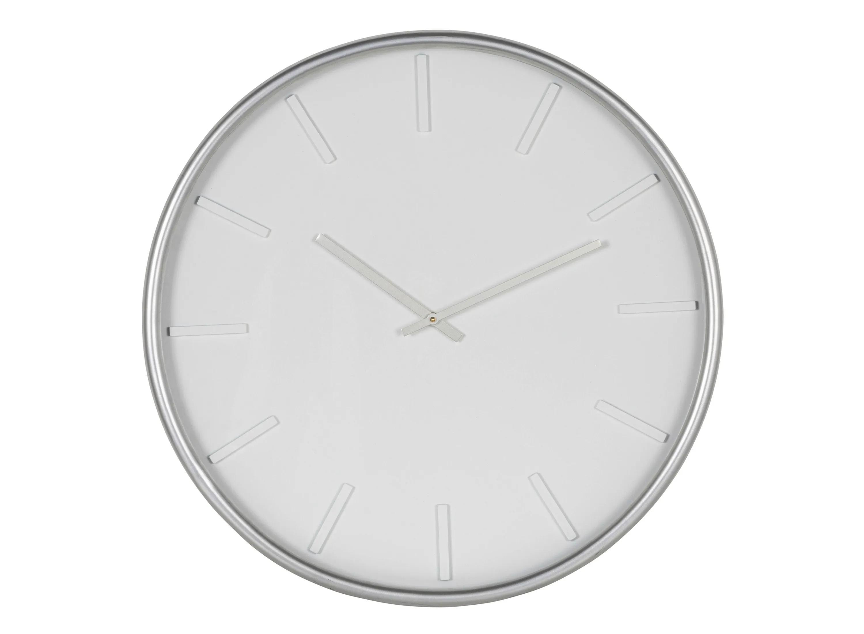 "24"" Silver Metal Wall Clock"