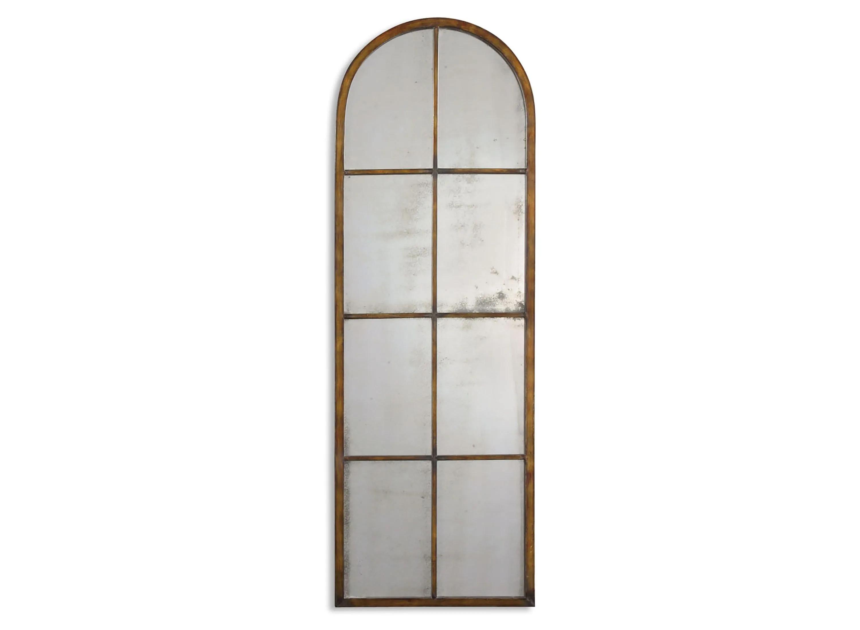 Amiel Arched Brown Wall Mirror