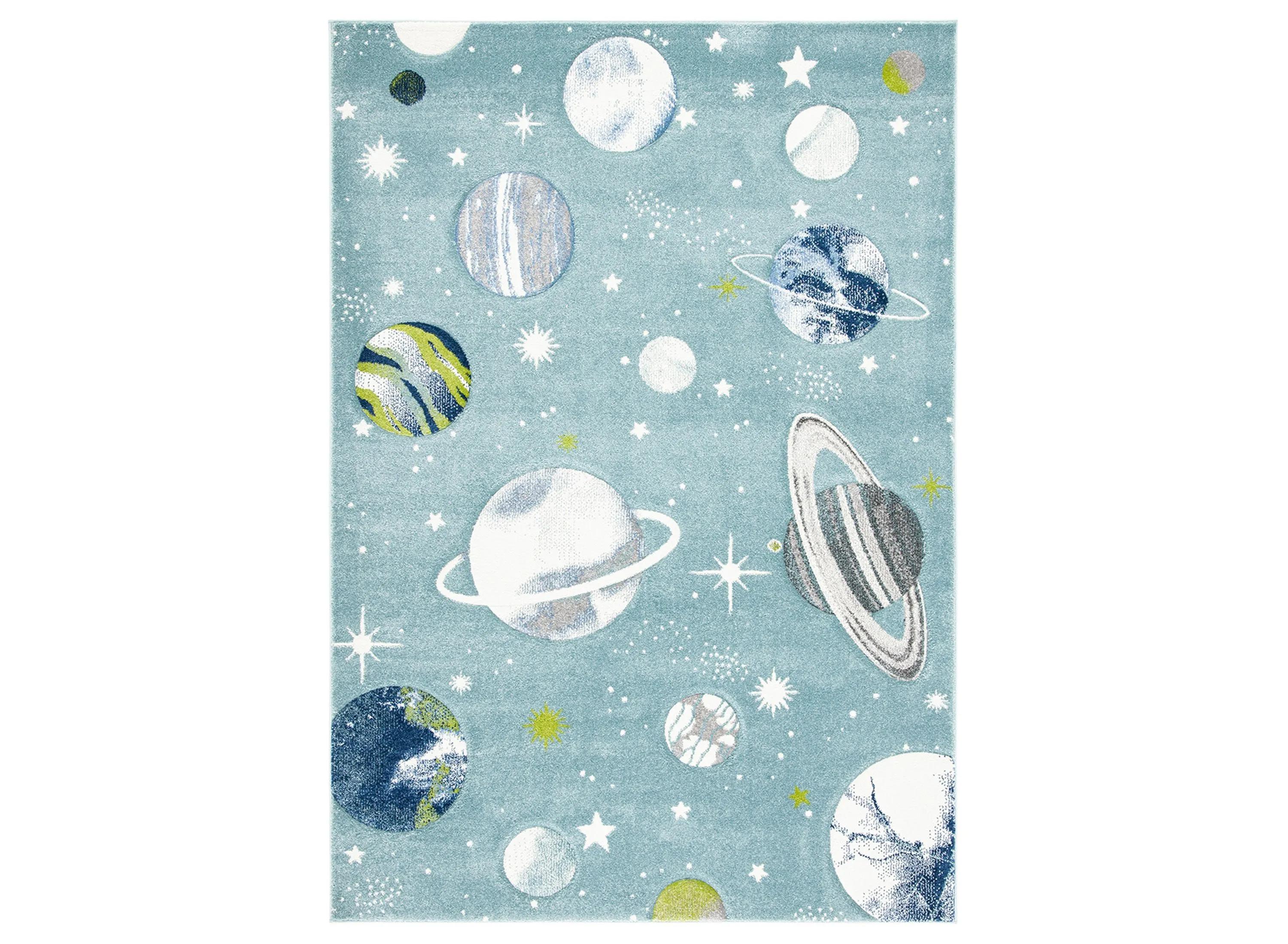 Carousel Planets Kids Area Rug