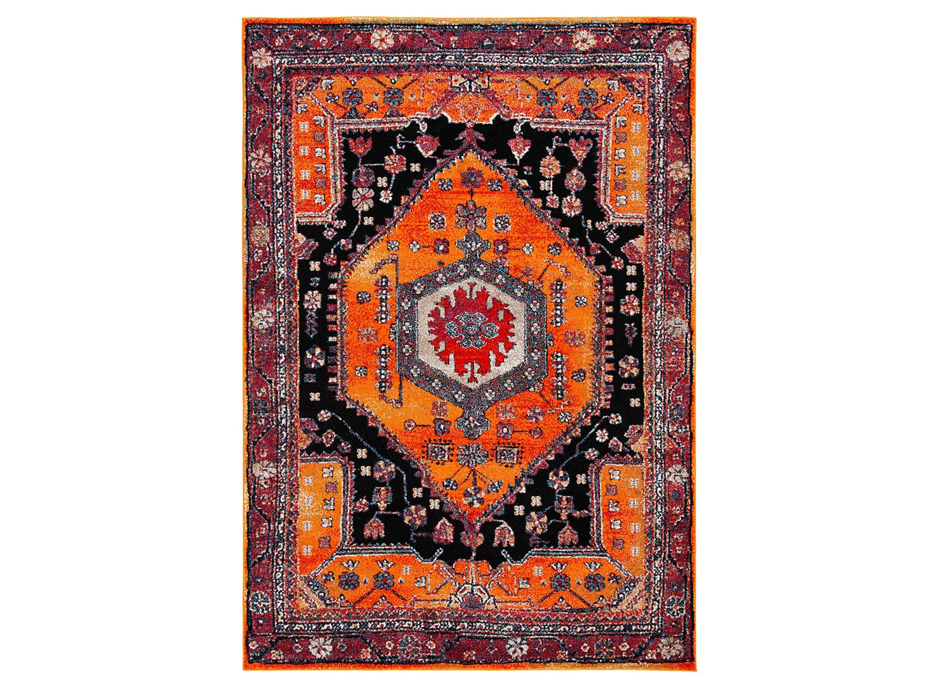 Hamadan Orange Area Rug