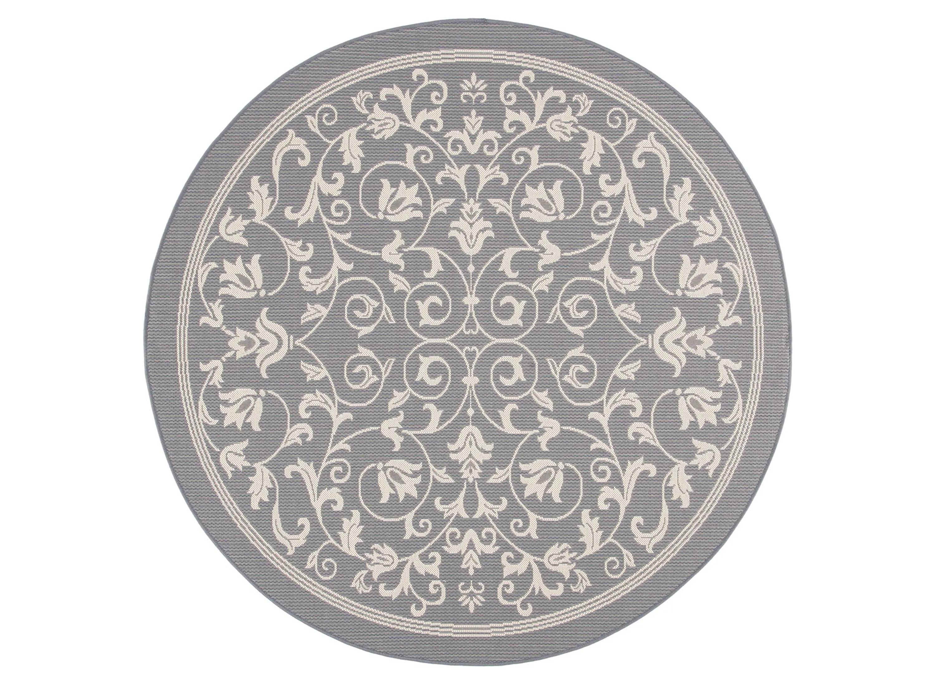 Courtyard Vines Indoor/Outdoor Area Rug Round
